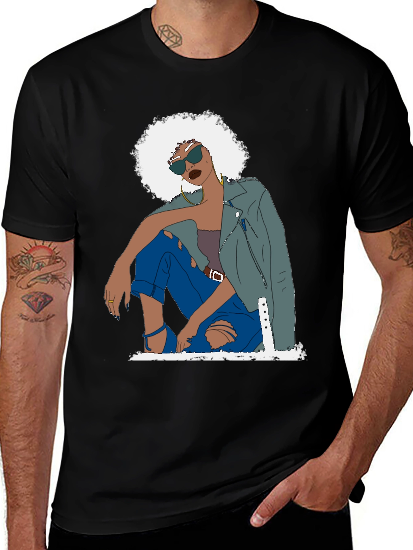 Retro Woman Graphic Tee - Cool & Stylish