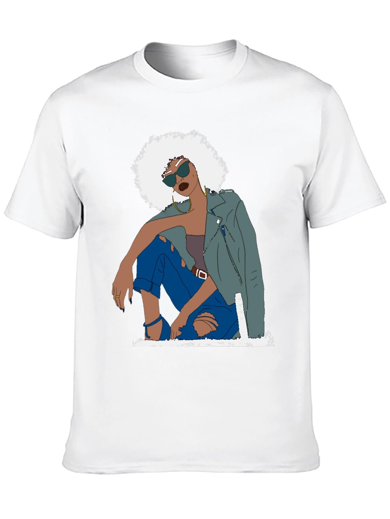 Retro Woman Graphic Tee - Cool & Stylish