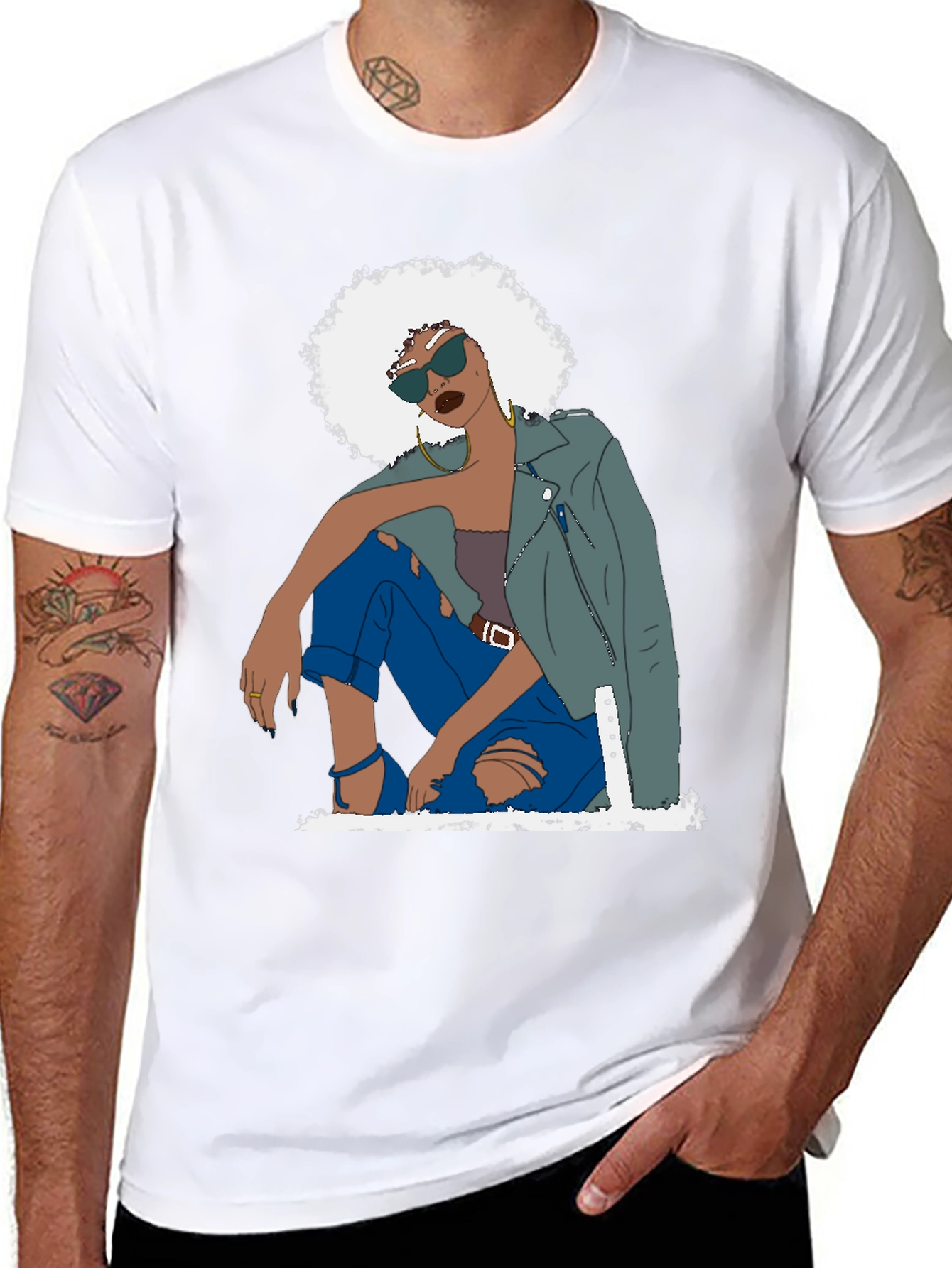 Retro Woman Graphic Tee - Cool & Stylish