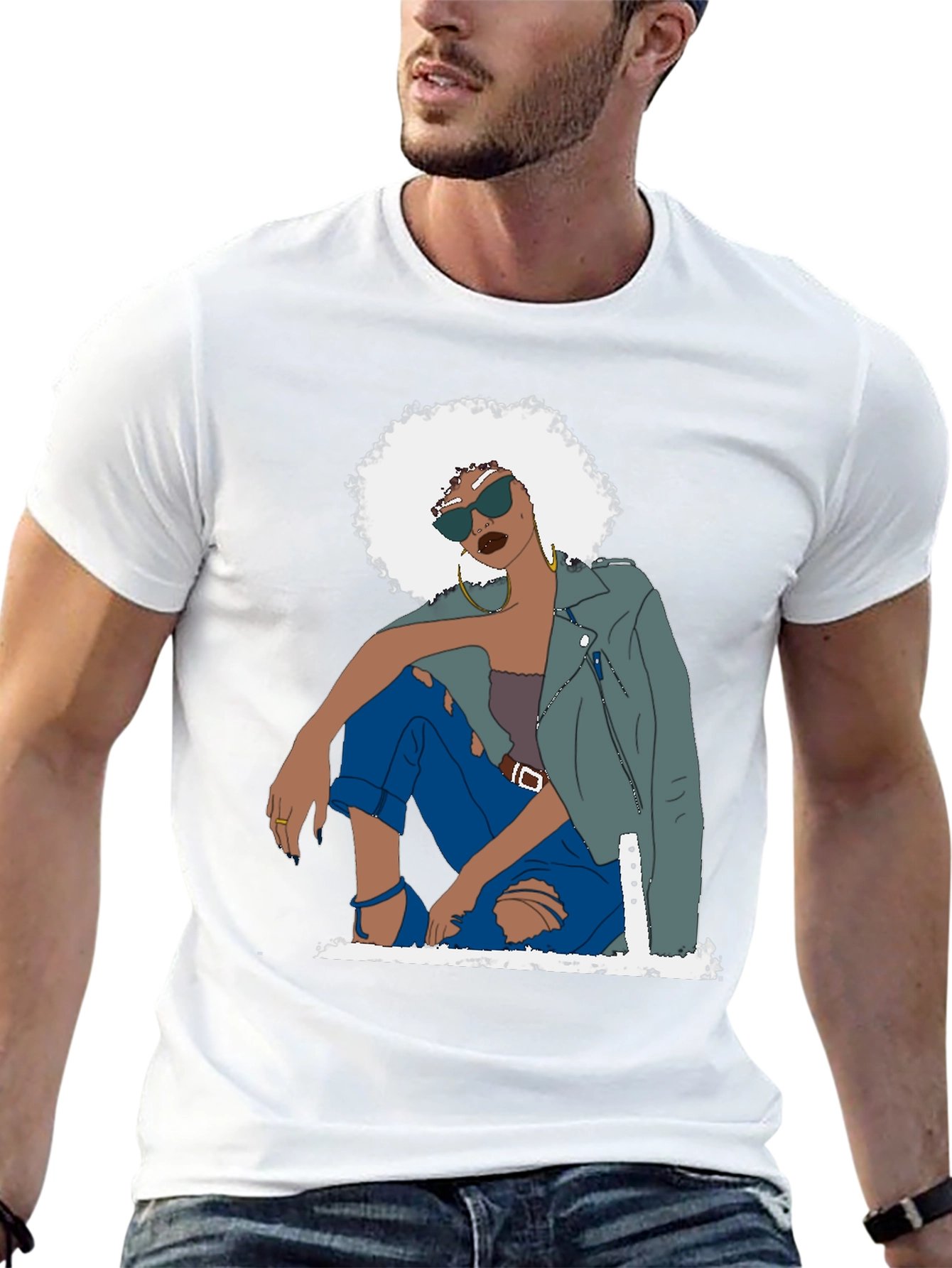 Retro Woman Graphic Tee - Cool & Stylish