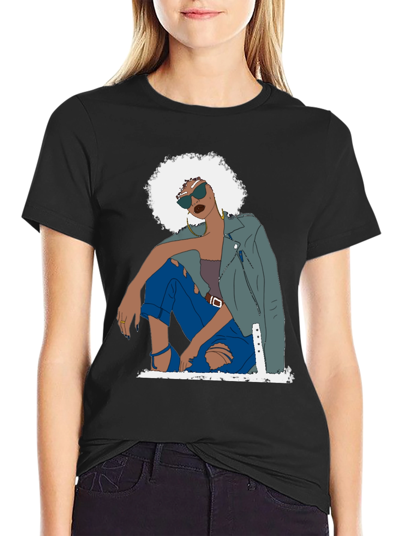 Retro Woman Graphic Tee - Cool & Stylish