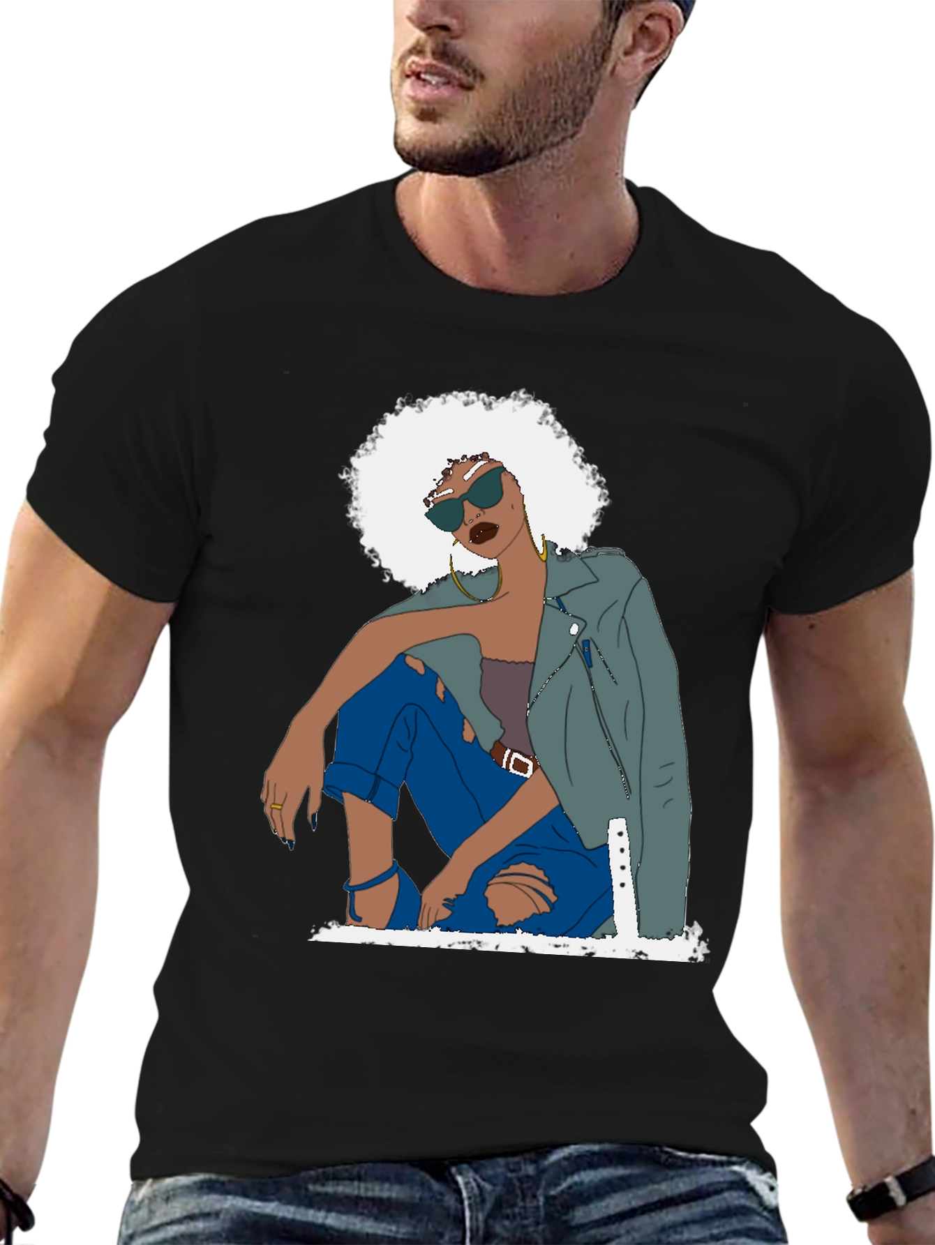 Retro Woman Graphic Tee - Cool & Stylish
