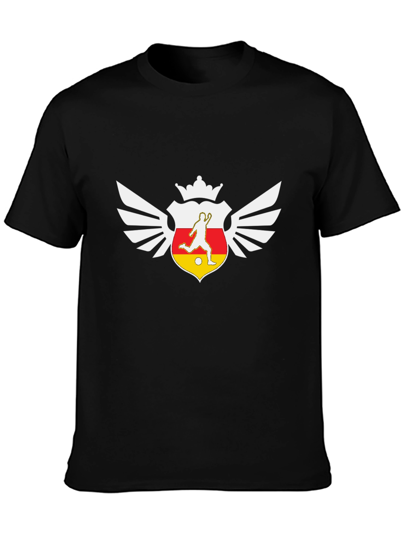 Soccer Crest Graphic Black T-Shirt