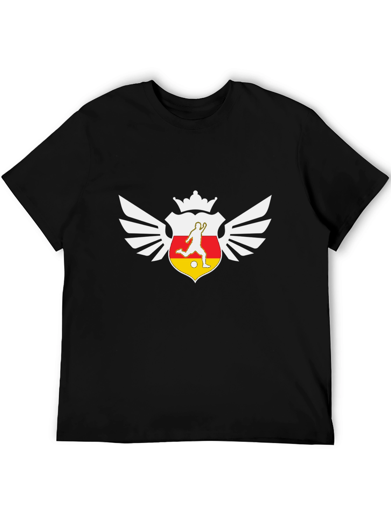 Soccer Crest Graphic Black T-Shirt