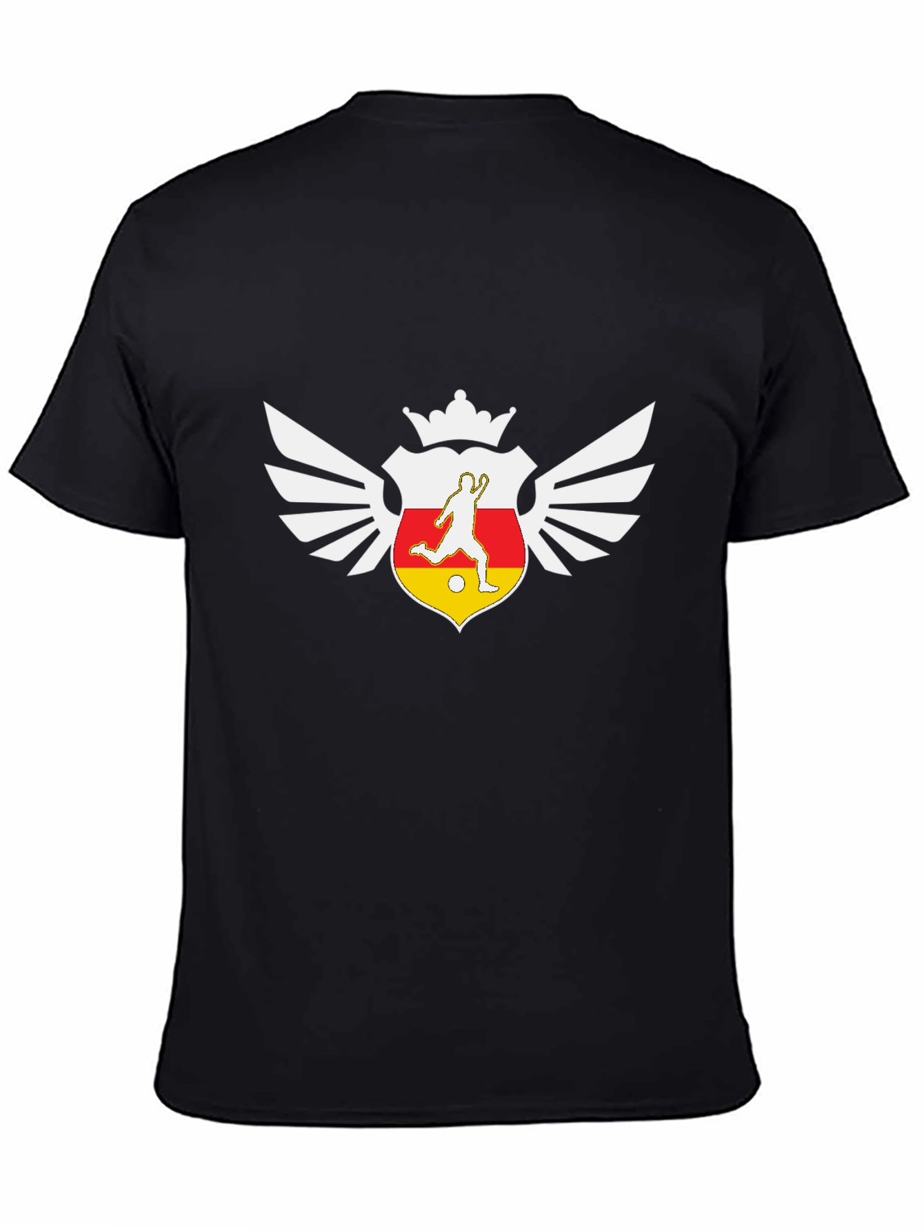 Soccer Crest Graphic Black T-Shirt
