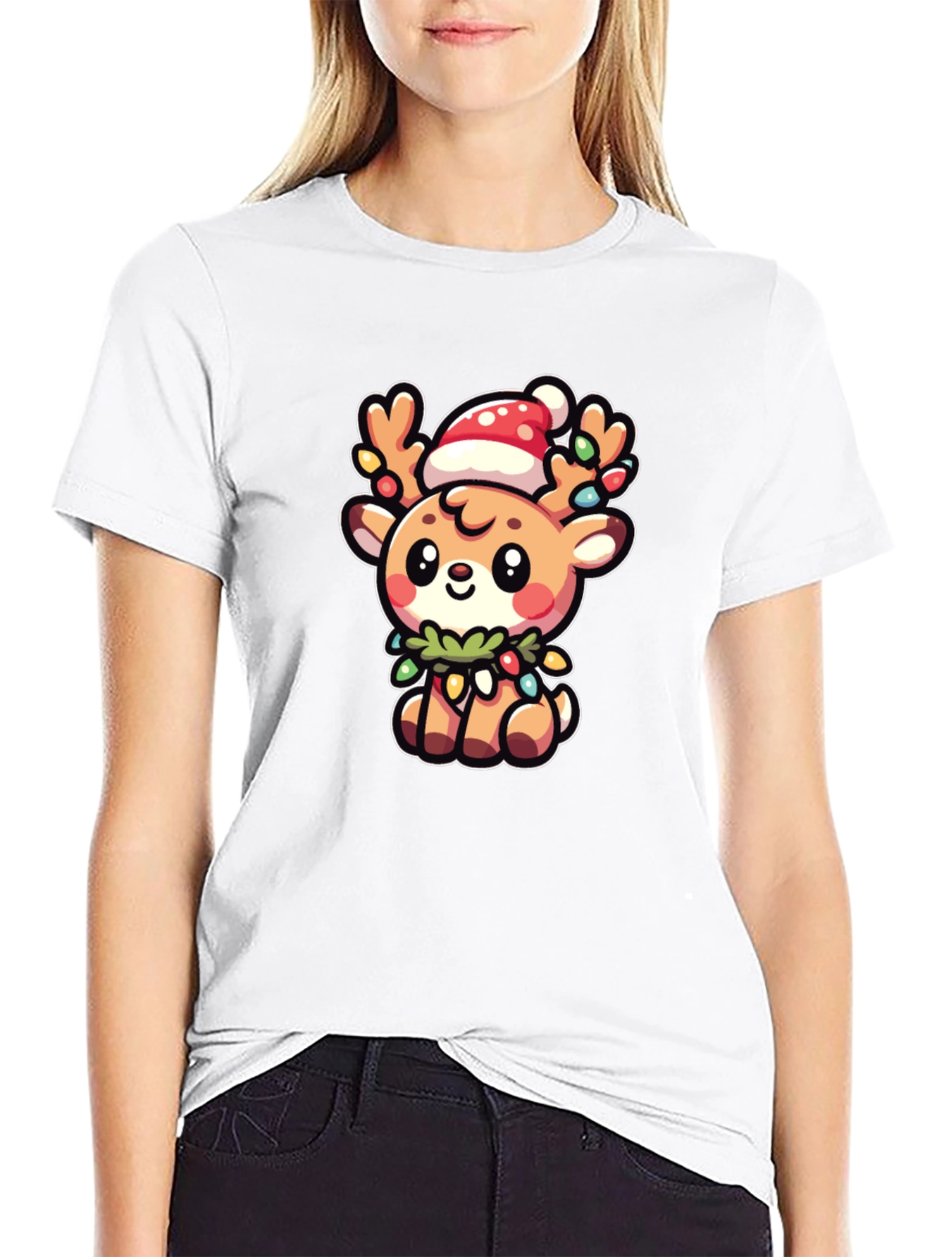 Cute Christmas Reindeer T-Shirt