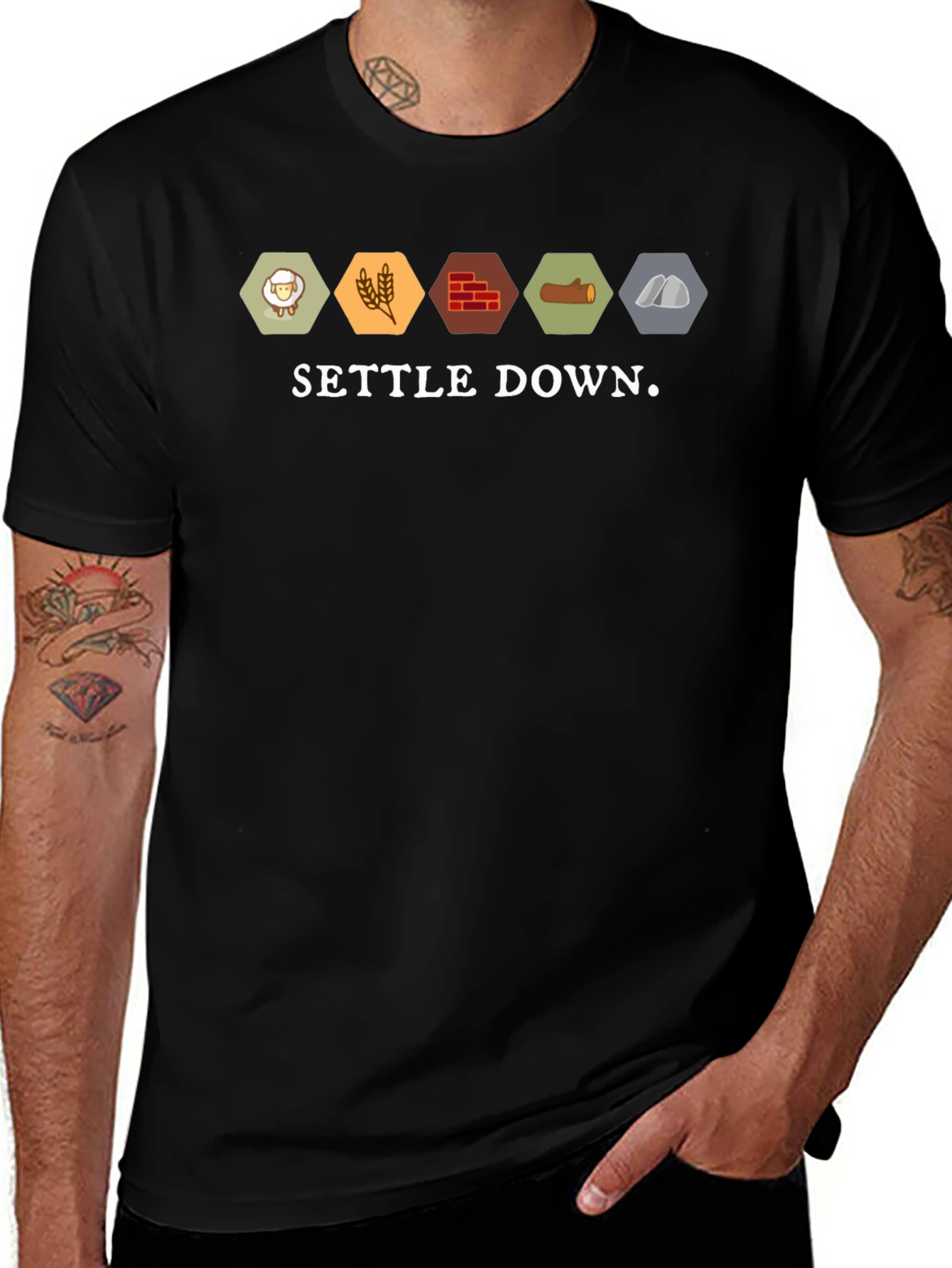 Settle Down Catan T-Shirt Board Game Tee