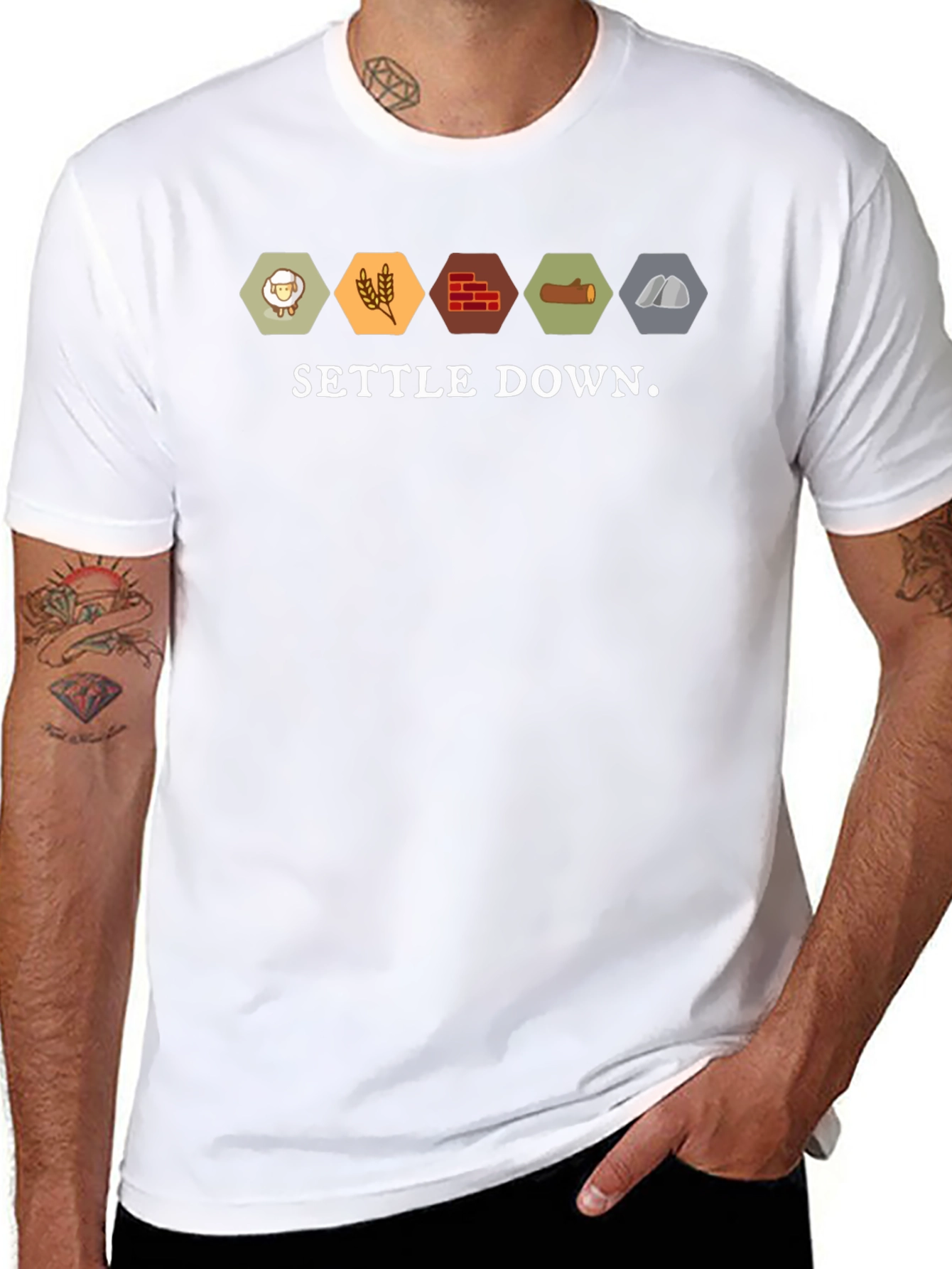 Settle Down Catan T-Shirt Board Game Tee