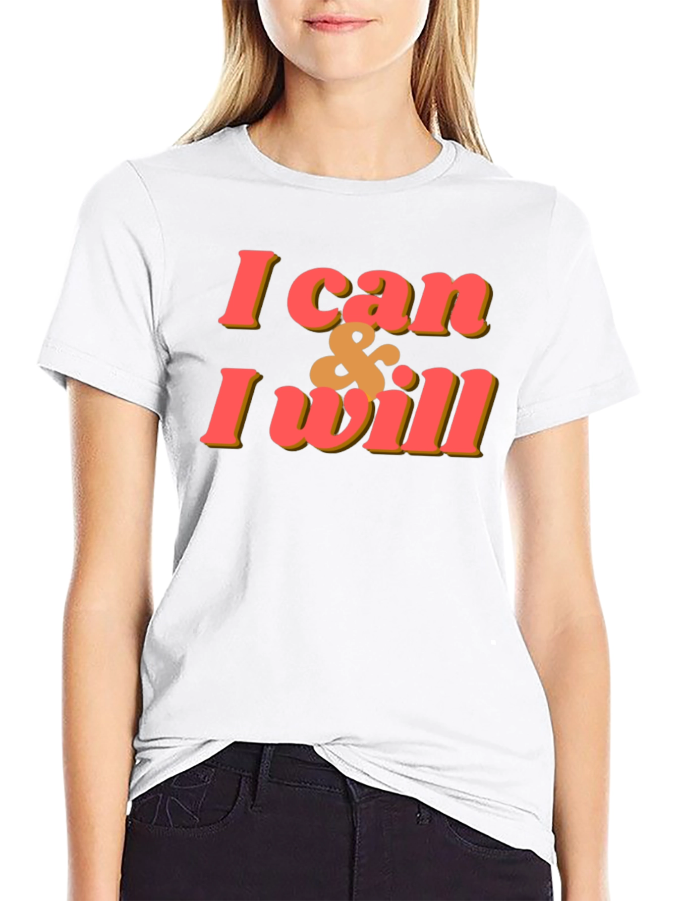 Motivational I Can & I Will Black T-Shirt