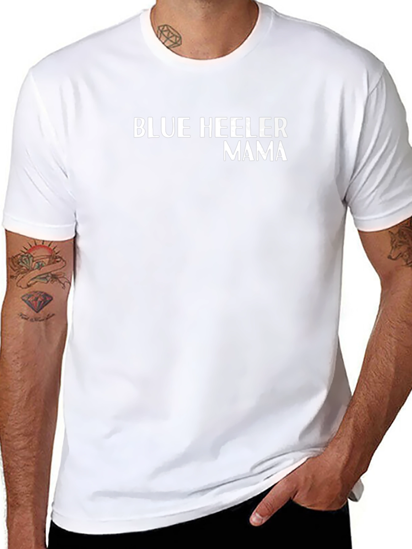 Blue Heeler Mama Black T-Shirt