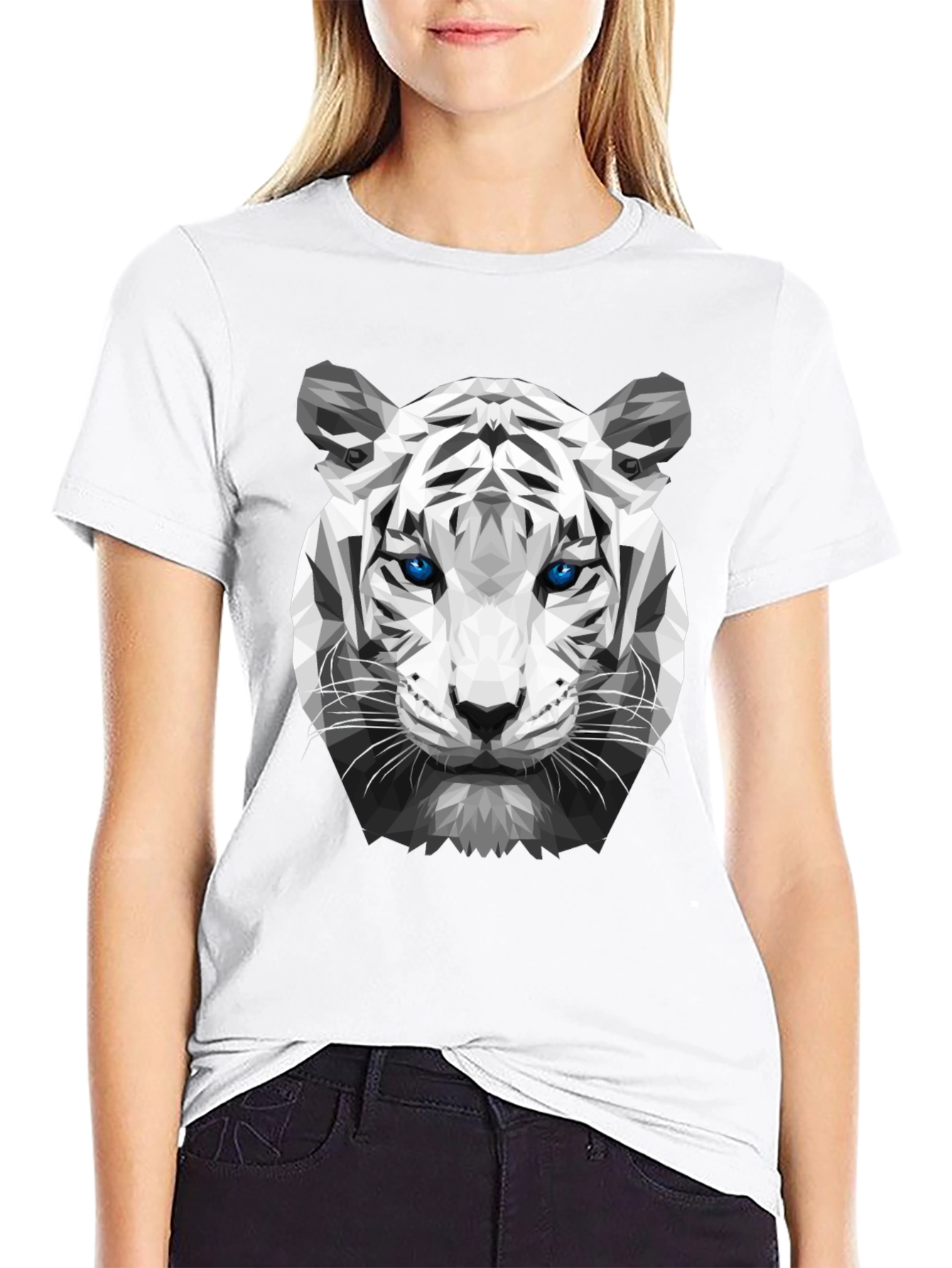 Geometric Tiger Graphic Tee - Unique Streetwear