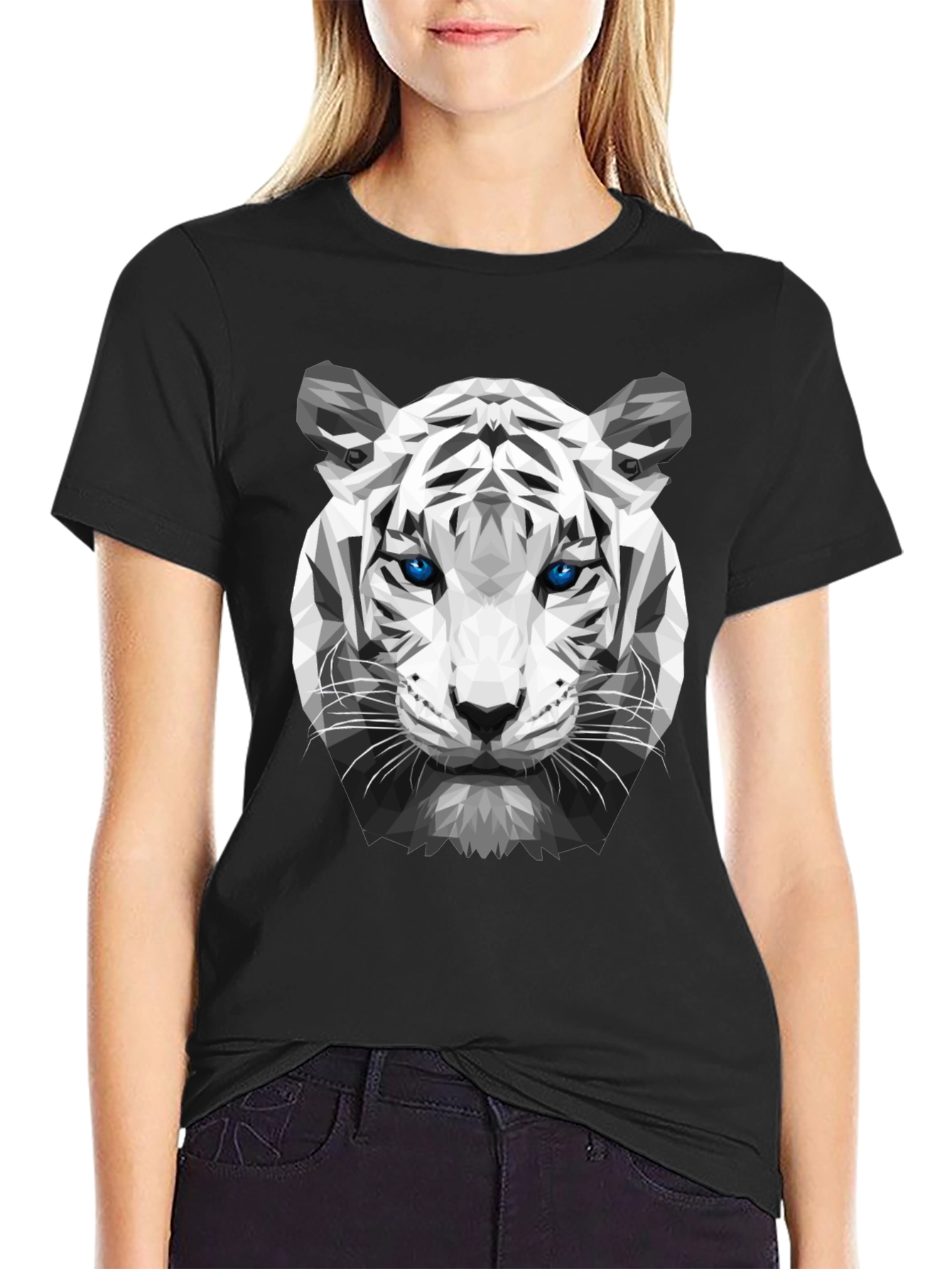 Geometric Tiger Graphic Tee - Unique Streetwear