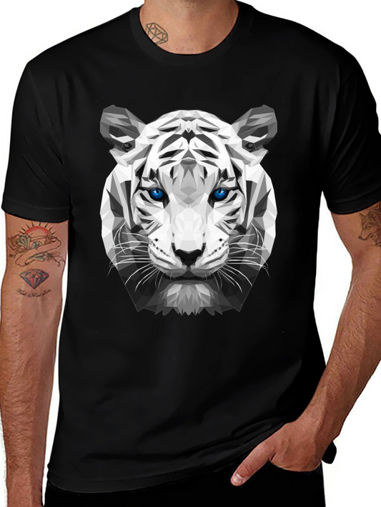 Geometric Tiger Graphic Tee - Unique Streetwear