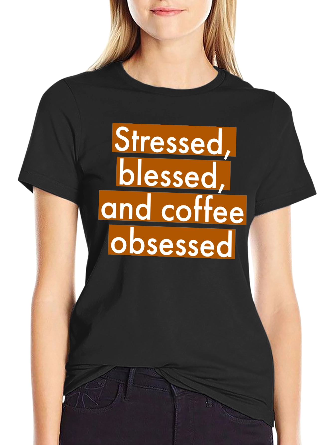 Stressed Blessed & Coffee Obsessed Graphic Tee