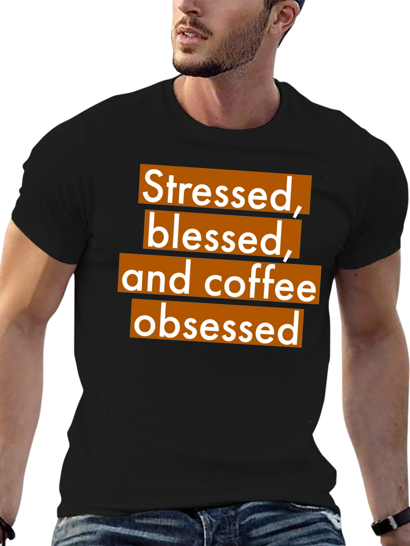 Stressed Blessed & Coffee Obsessed Graphic Tee