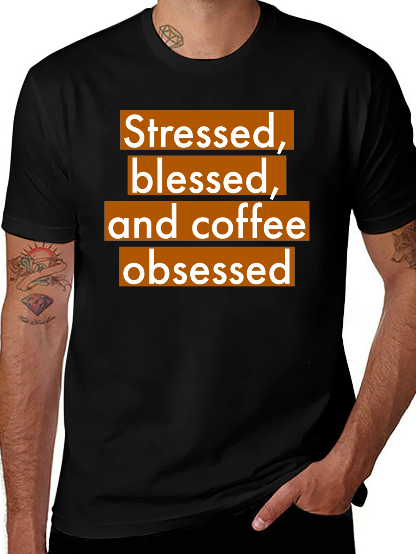 Stressed Blessed & Coffee Obsessed Graphic Tee
