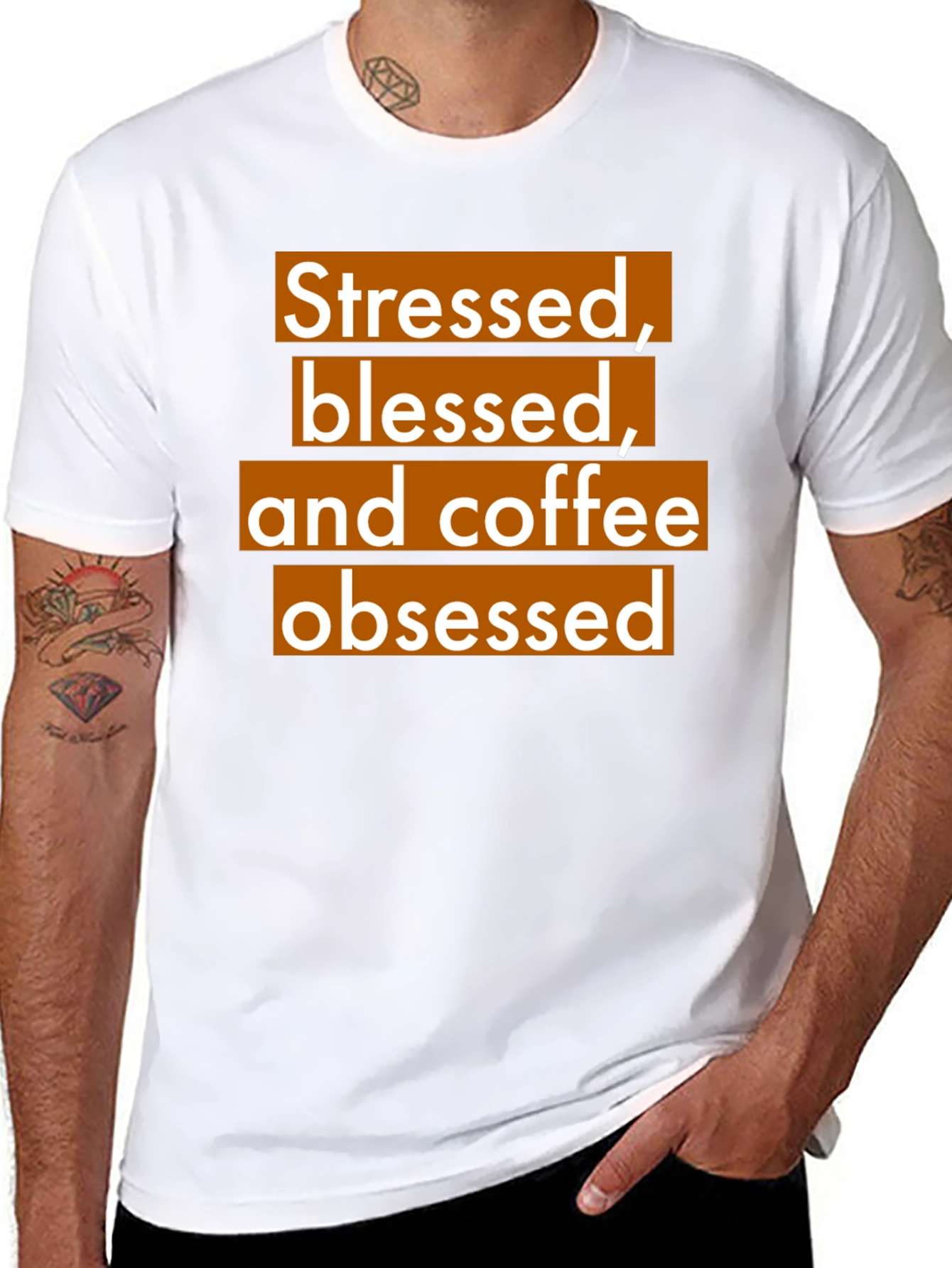Stressed Blessed & Coffee Obsessed Graphic Tee