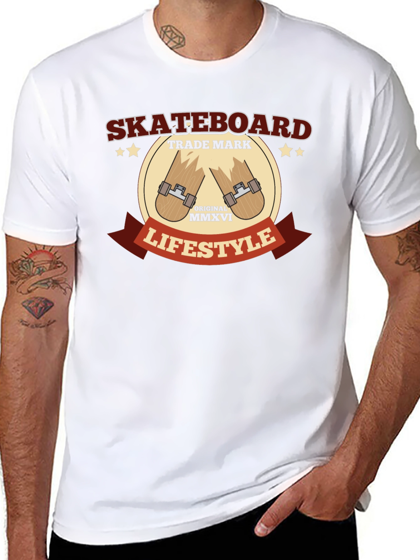 Skateboard Lifestyle Black T-Shirt