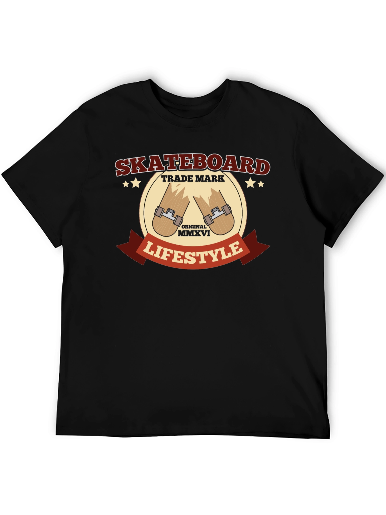 Skateboard Lifestyle Black T-Shirt