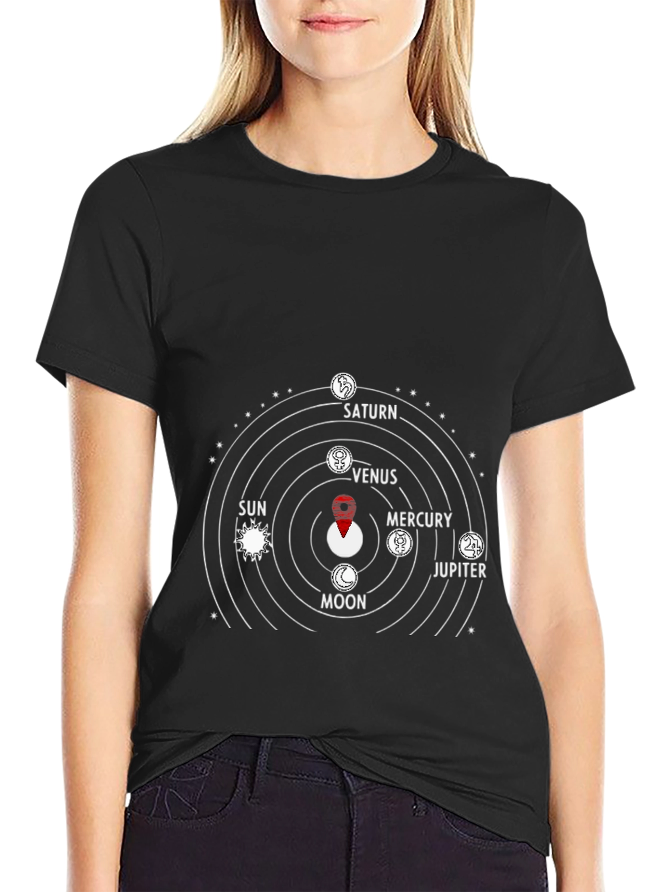 Planetary System Graphic Tee - Black