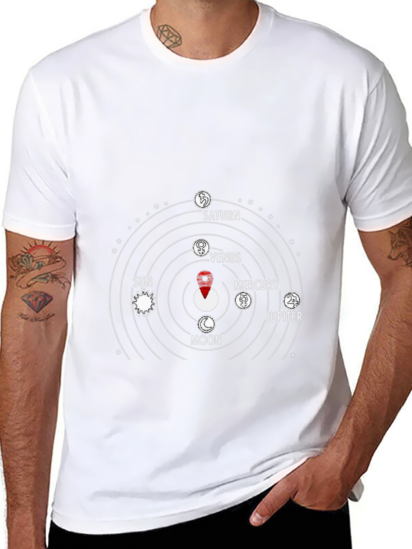 Planetary System Graphic Tee - Black