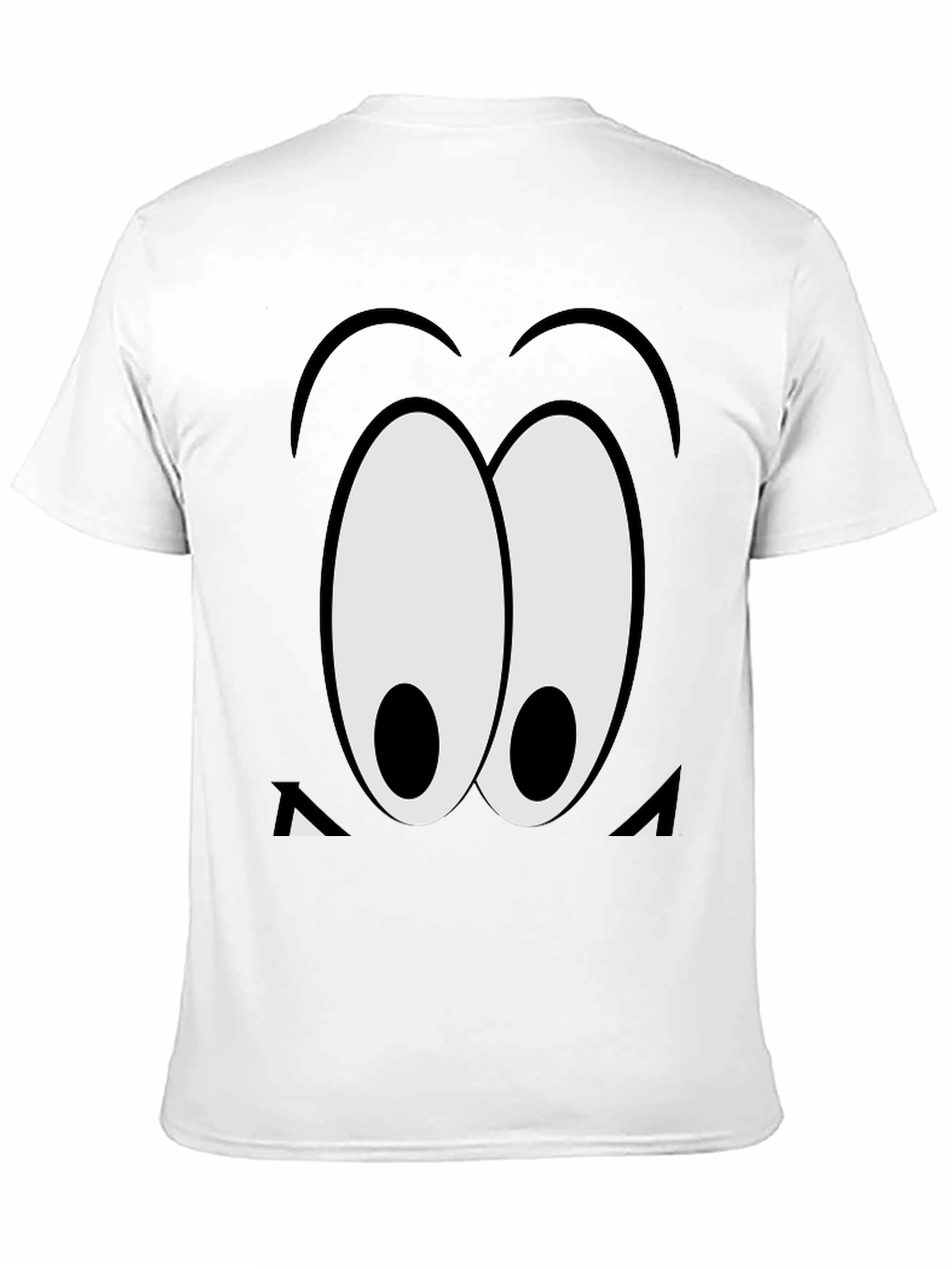 Cartoon Eyes Graphic Black T-Shirt