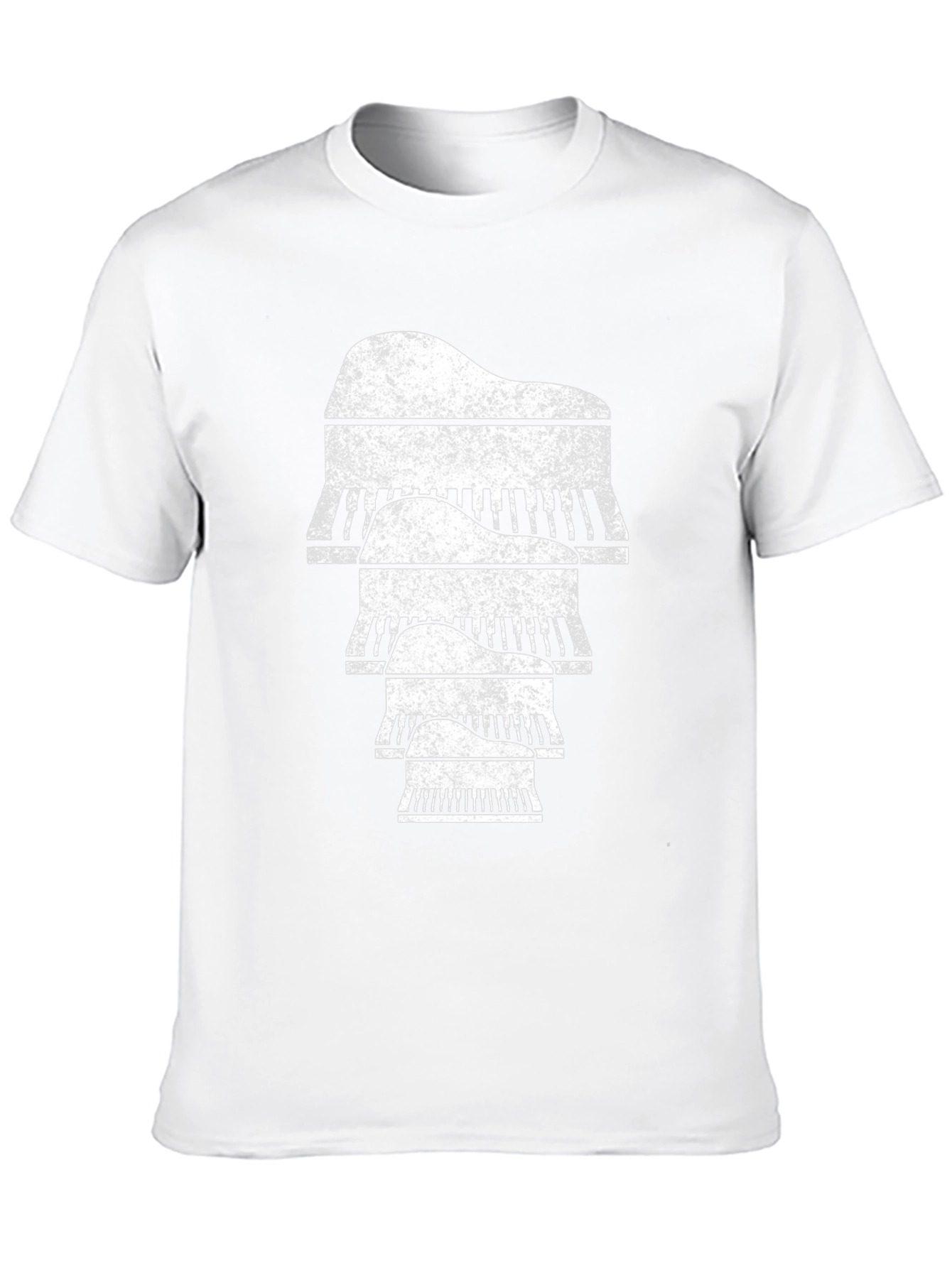 Piano Stack Graphic Tee - Music Lovers Shirt