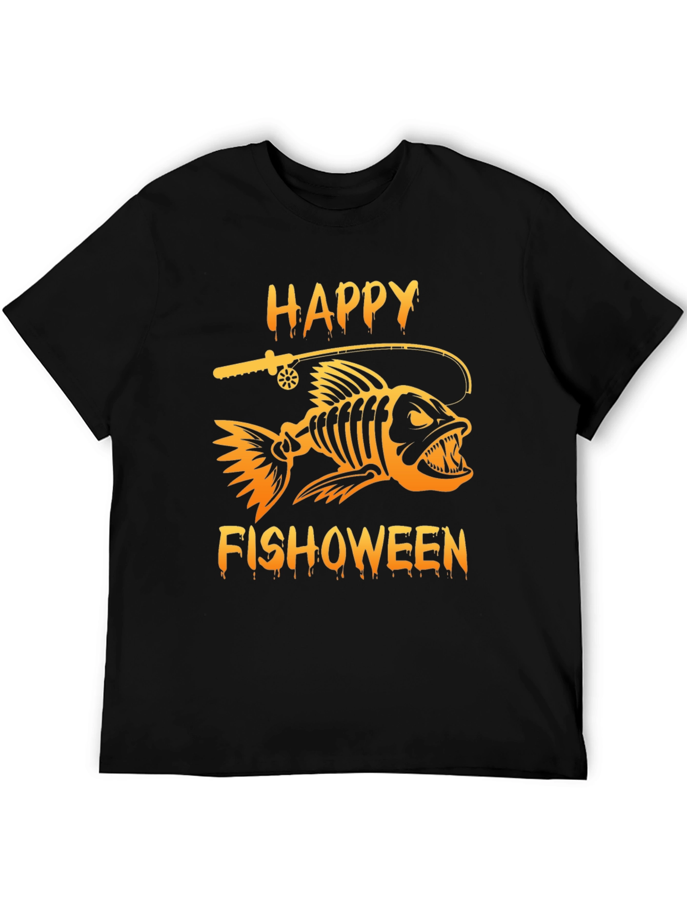 Happy Fishoween Black Graphic Tee