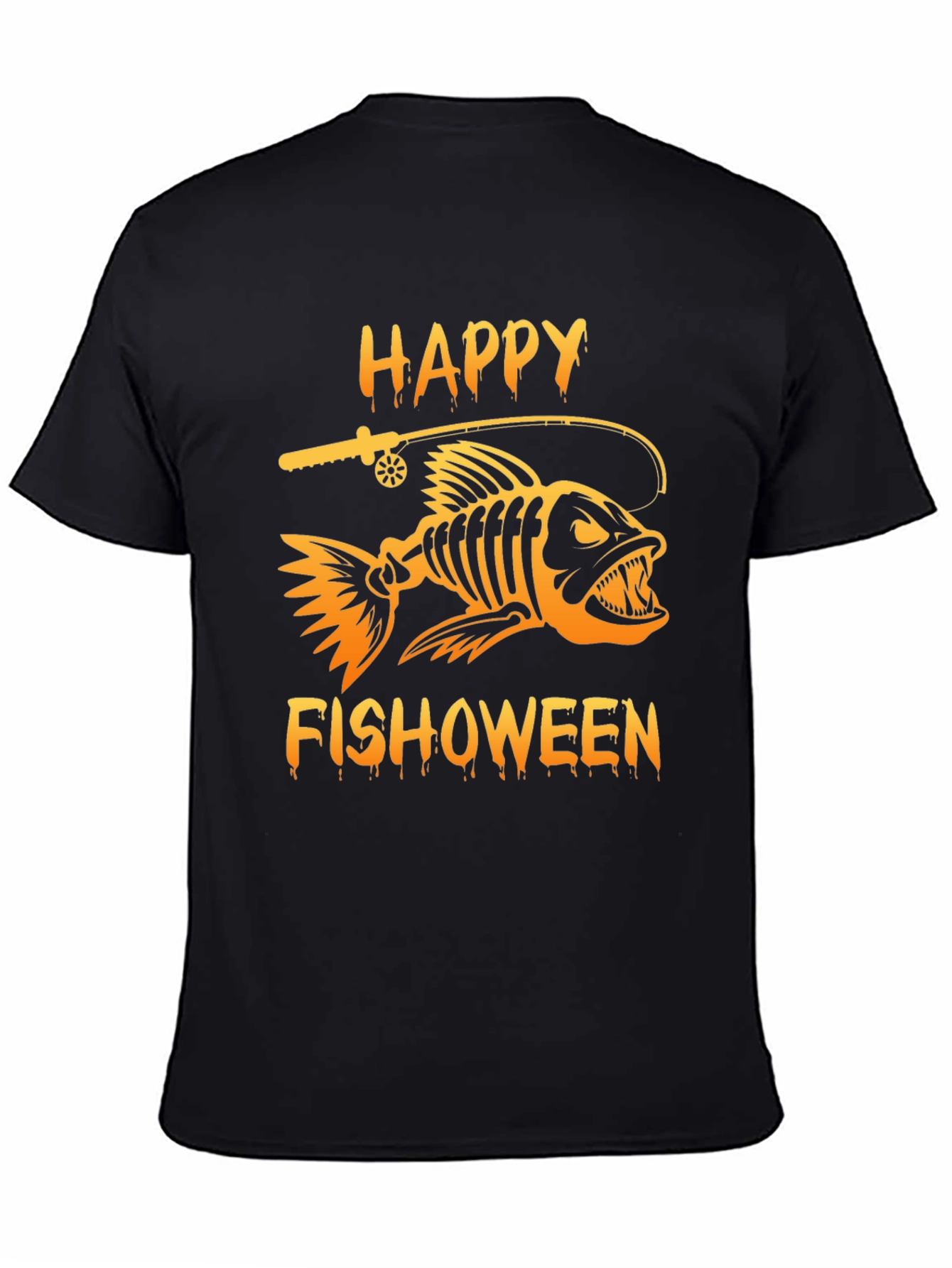 Happy Fishoween Black Graphic Tee