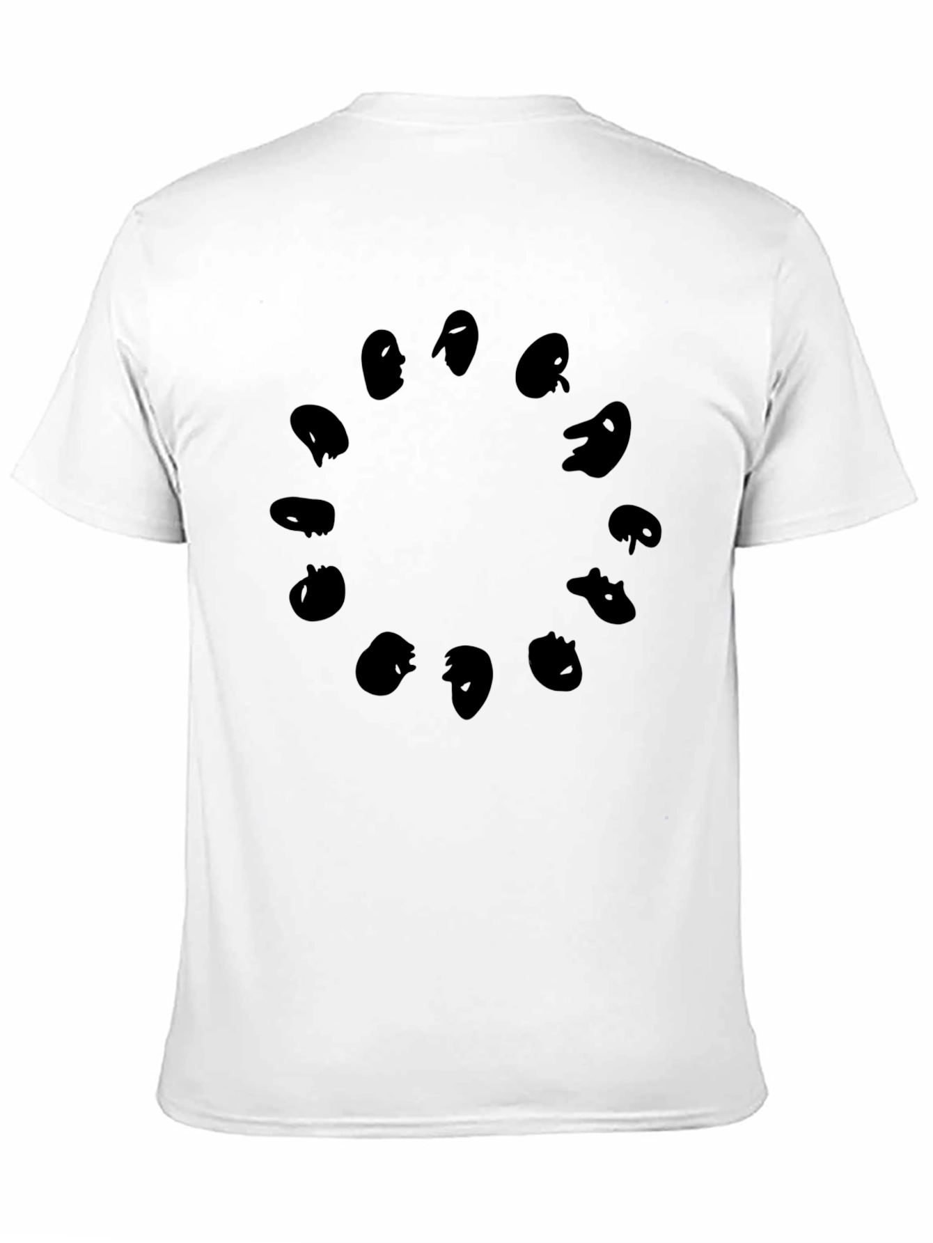 Mystery Faces Black T-Shirt