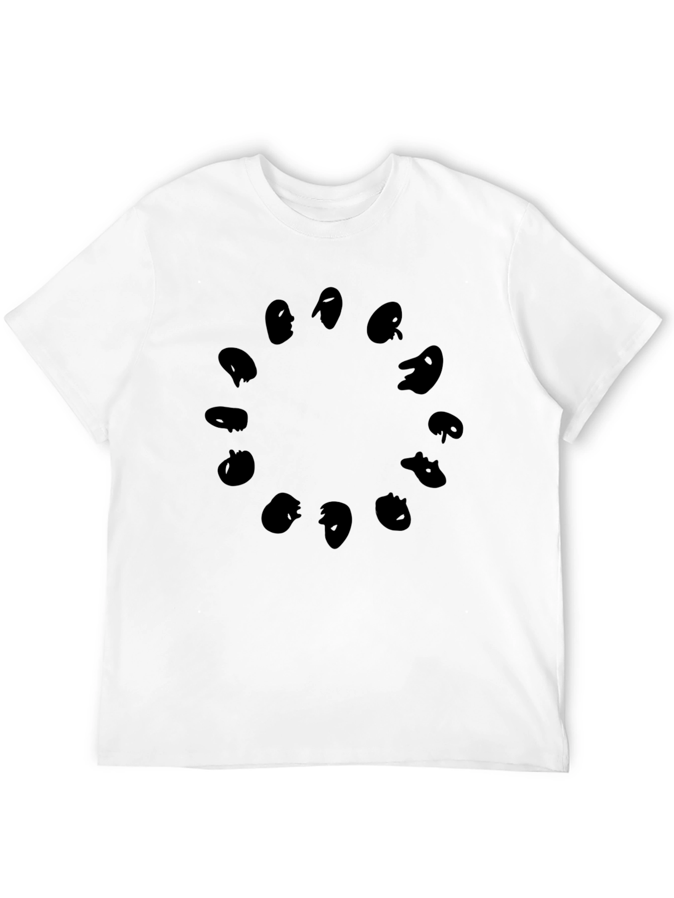 Mystery Faces Black T-Shirt