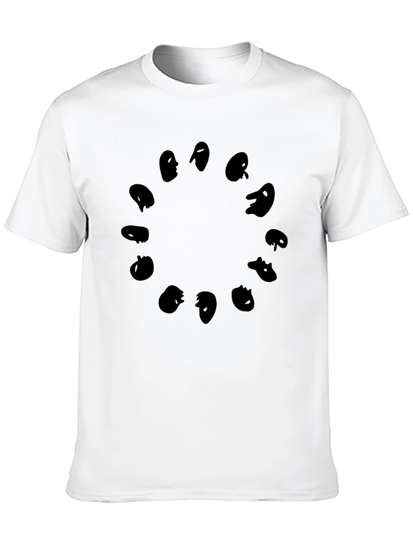 Mystery Faces Black T-Shirt