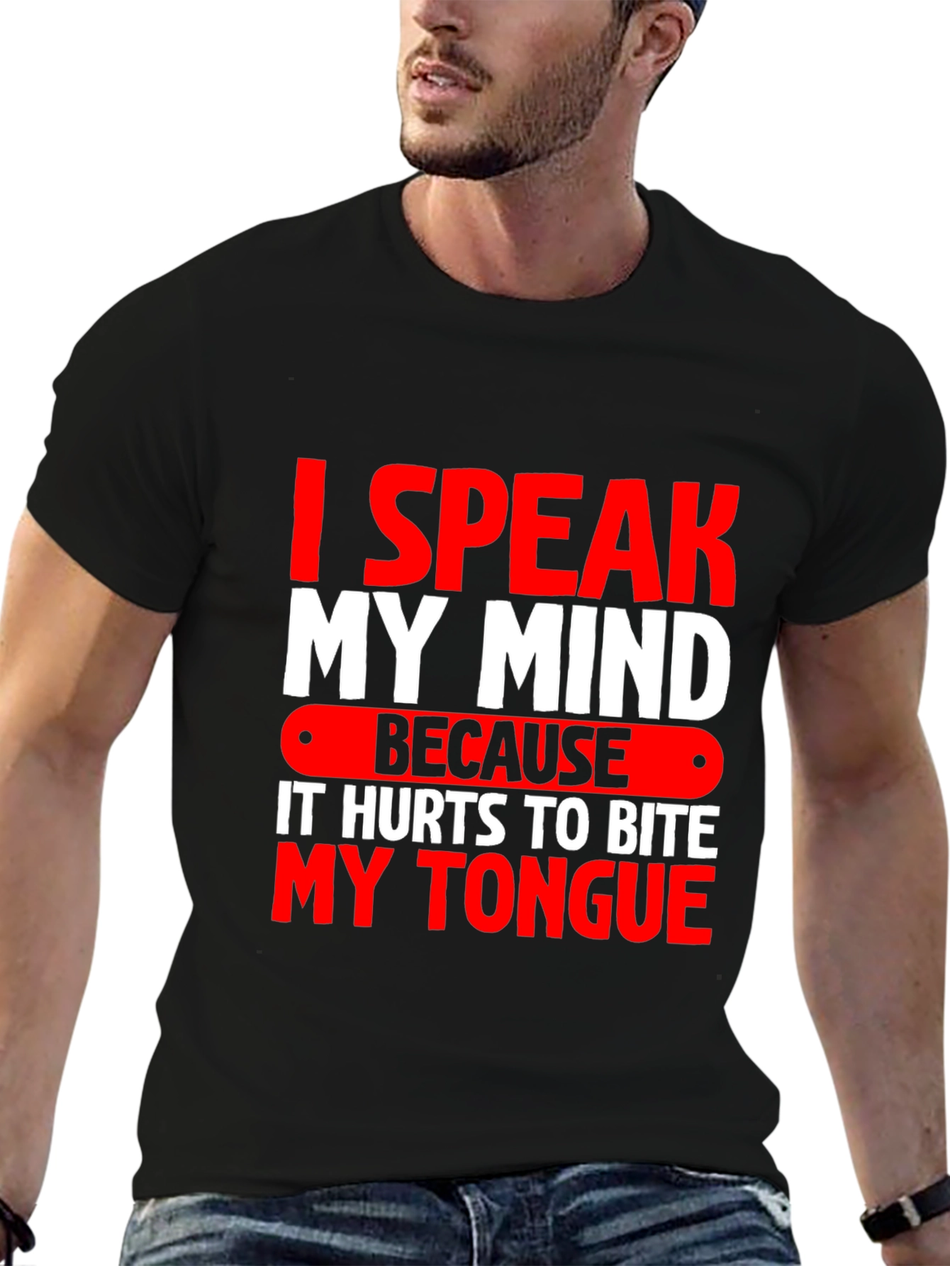 Speak My Mind Graphic Tee - Black