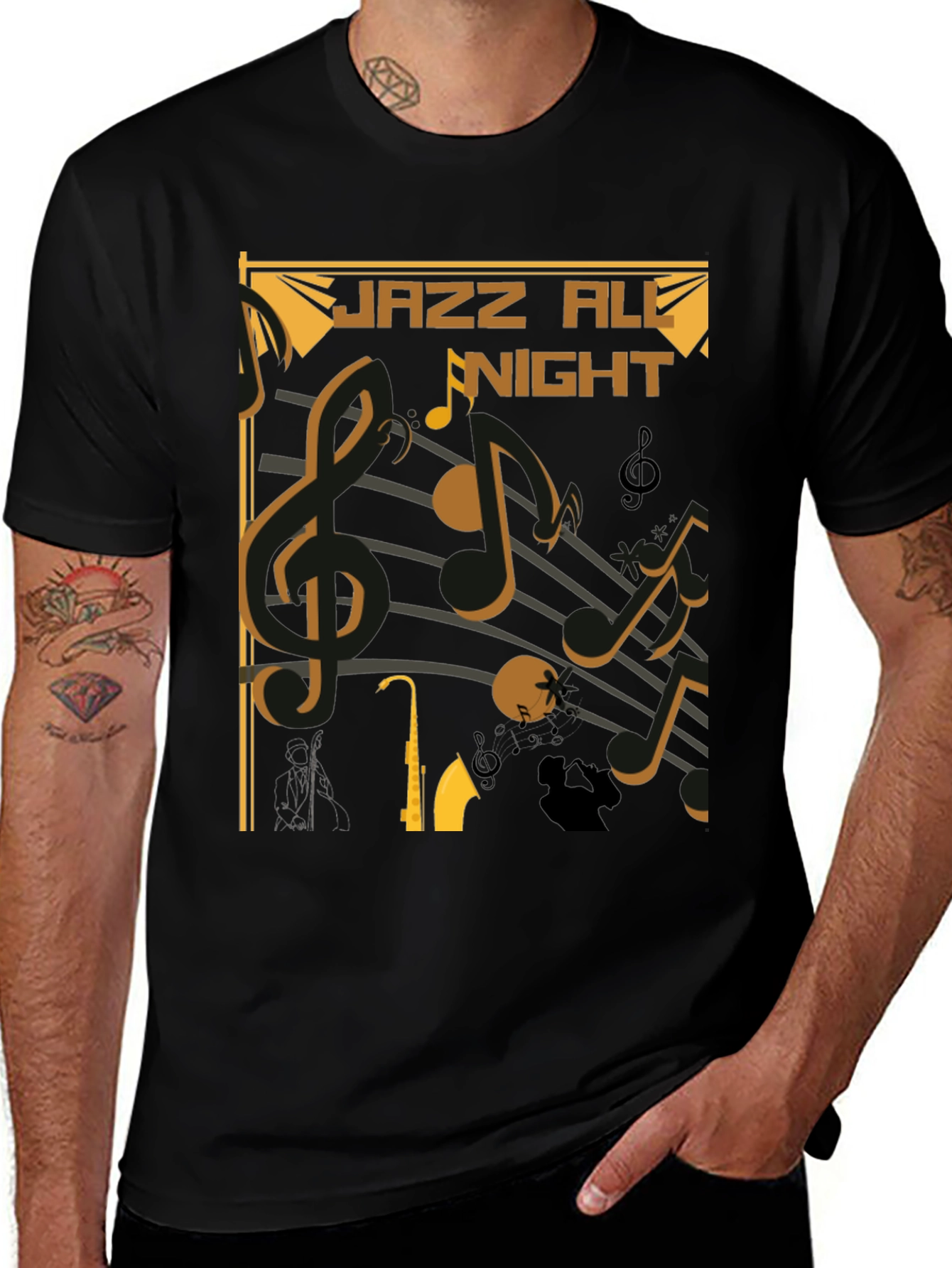 Jazz All Night Graphic T-Shirt