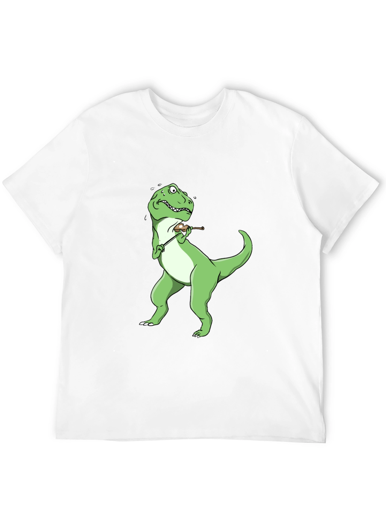Dino Violinist Black T-Shirt