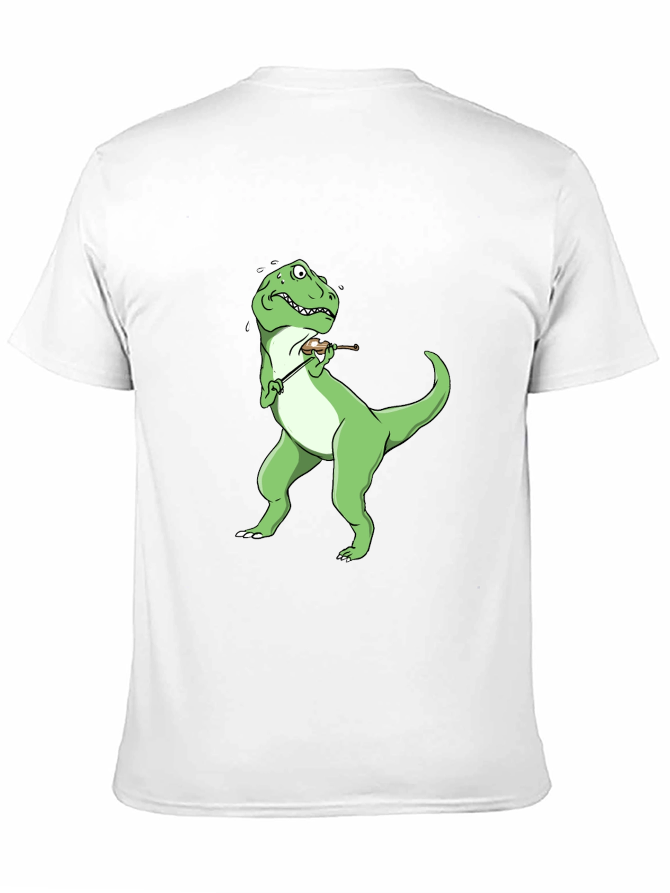 Dino Violinist Black T-Shirt