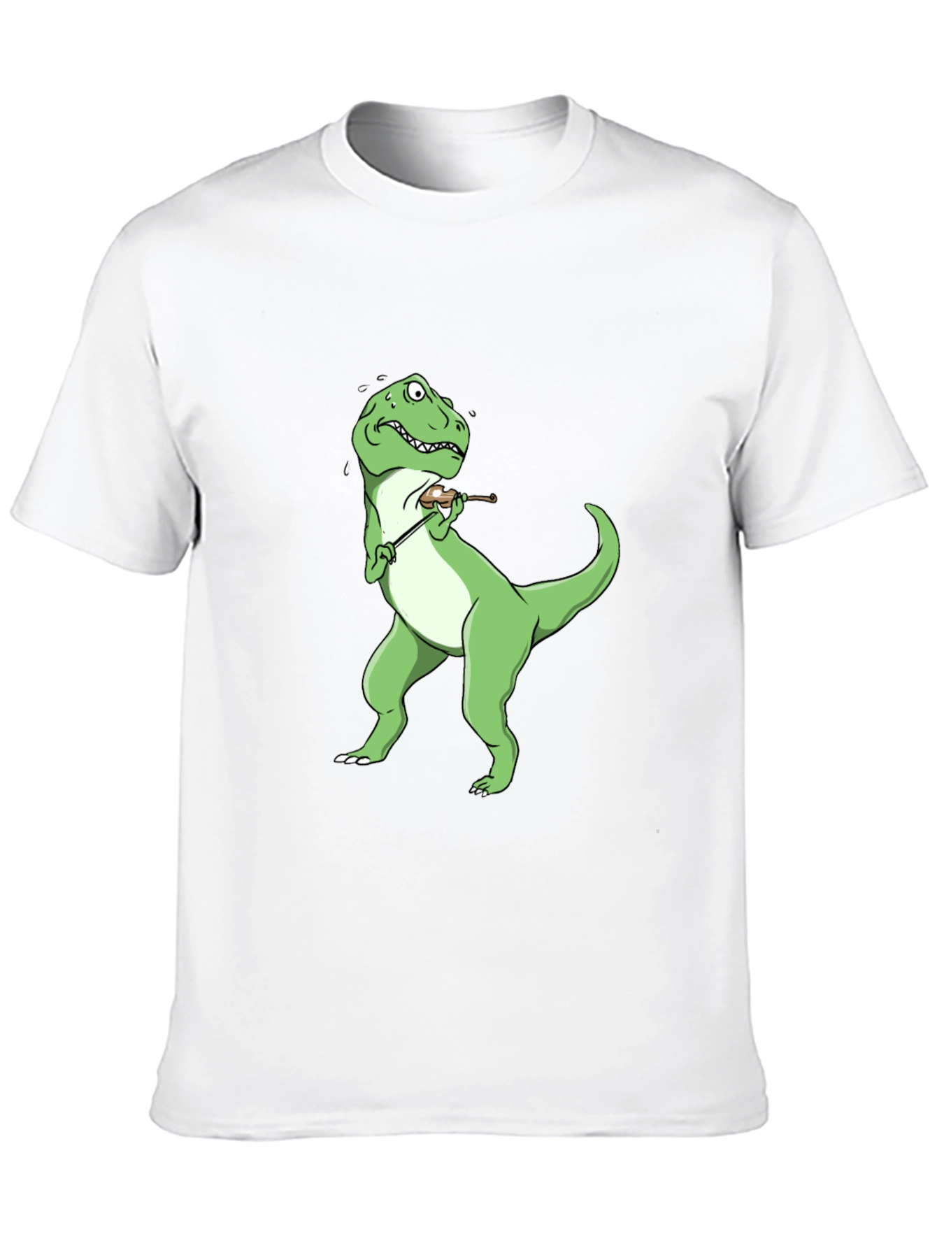 Dino Violinist Black T-Shirt