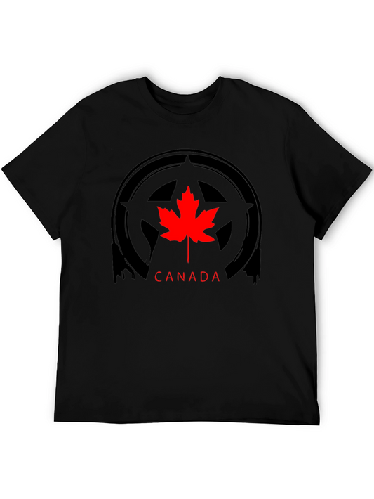 Canada Maple Leaf Graphic Black T-Shirt