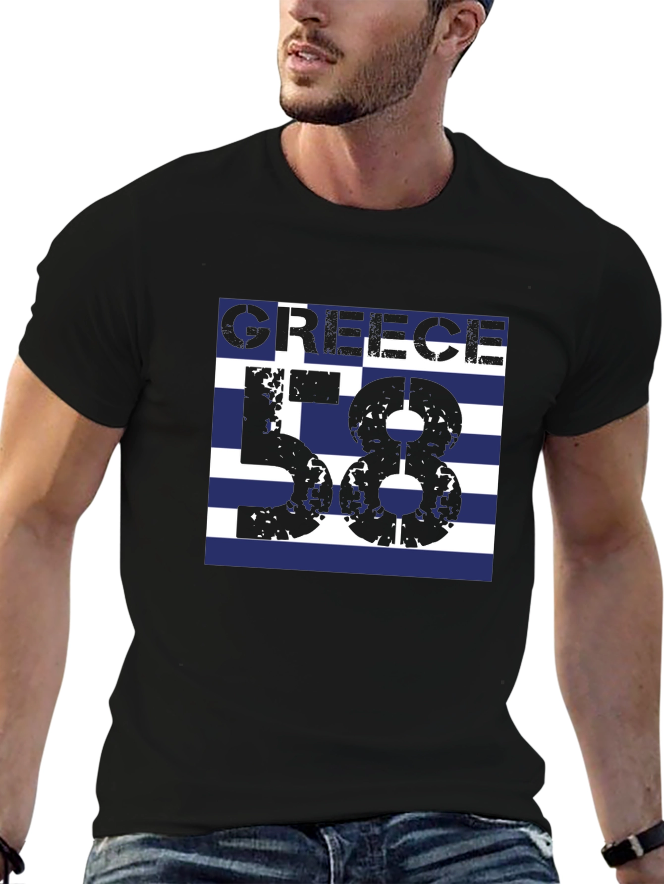 Greece Flag T-Shirt - Number 58