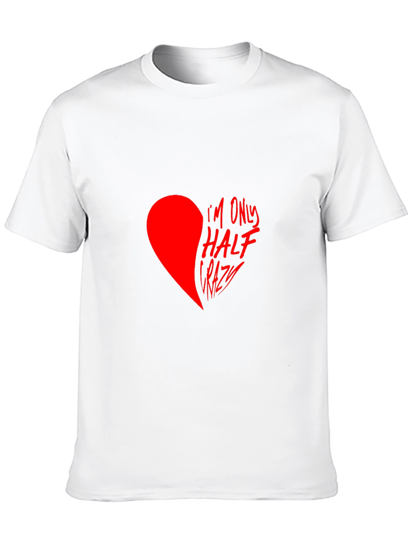 Half Crazy Heart Graphic Tee - Black