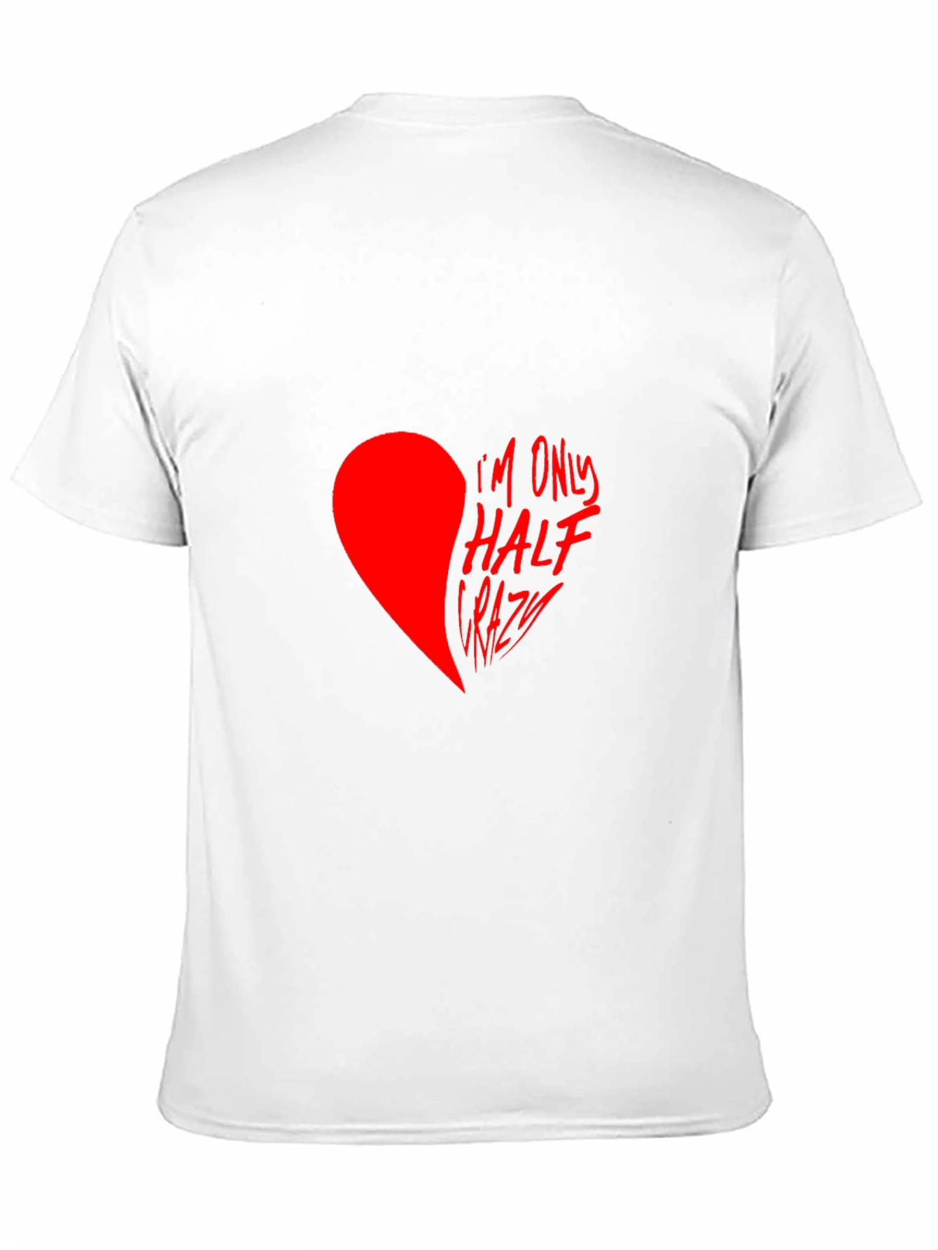 Half Crazy Heart Graphic Tee - Black