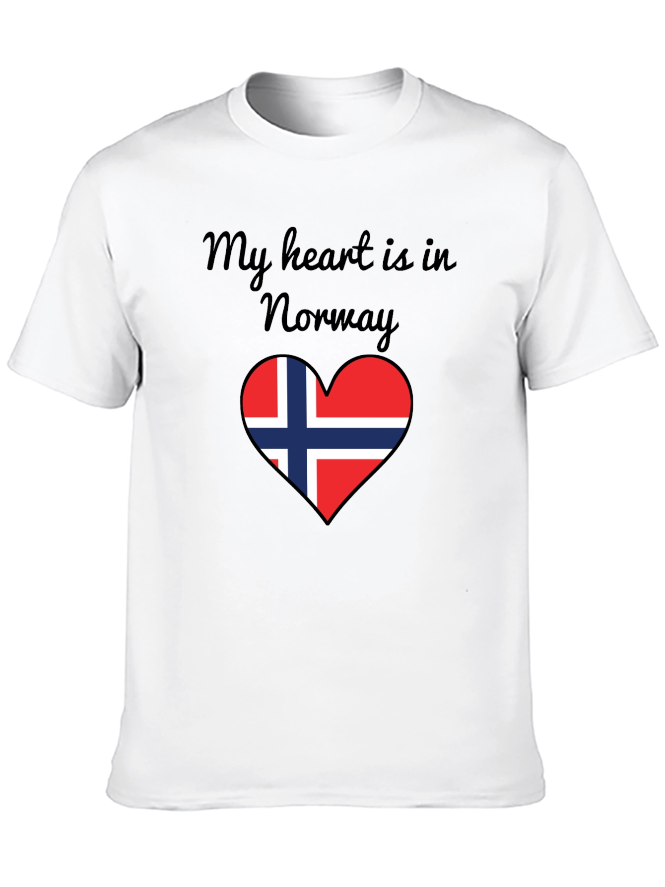 Norway Heart Flag Graphic T-Shirt