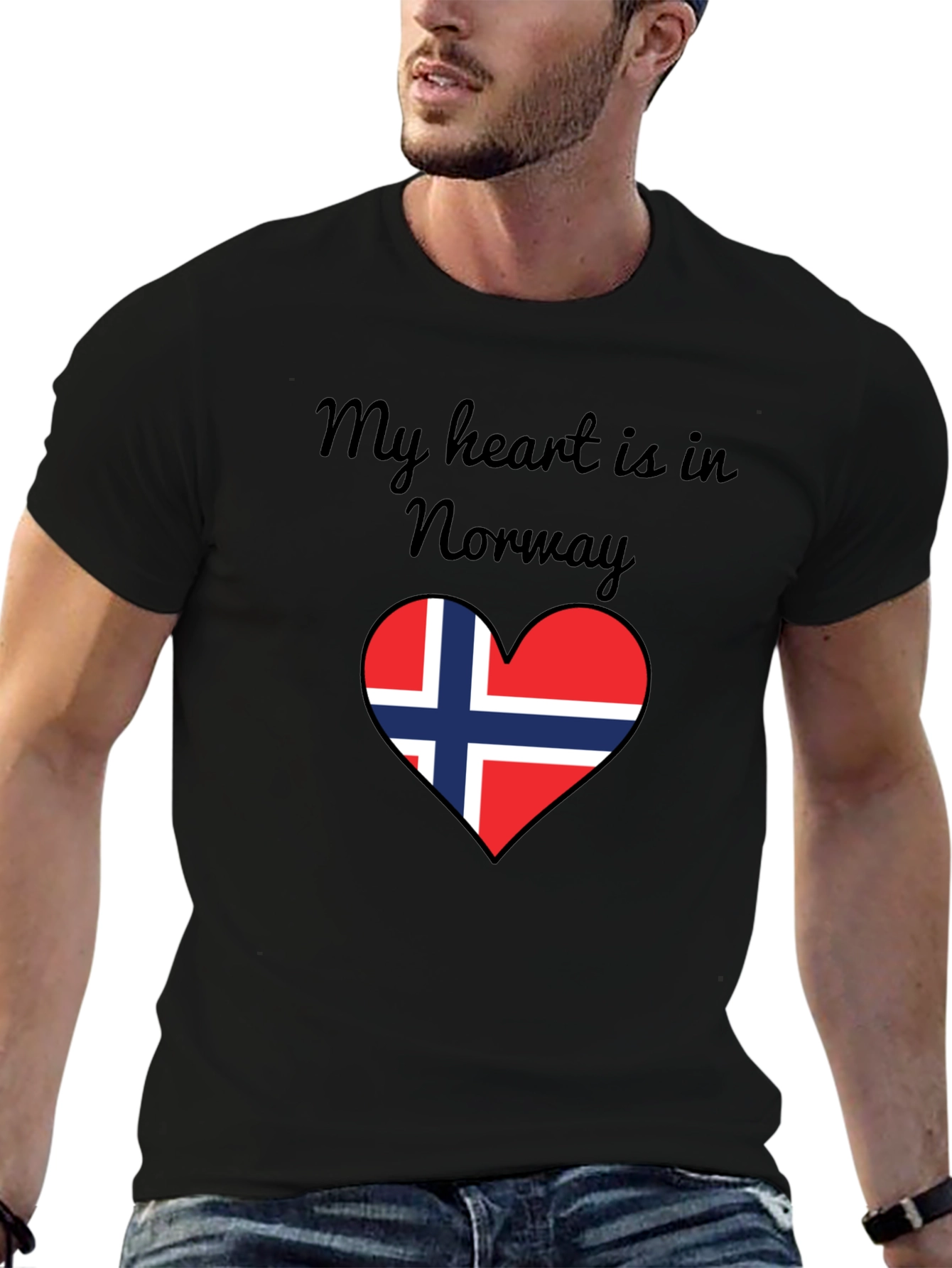Norway Heart Flag Graphic T-Shirt