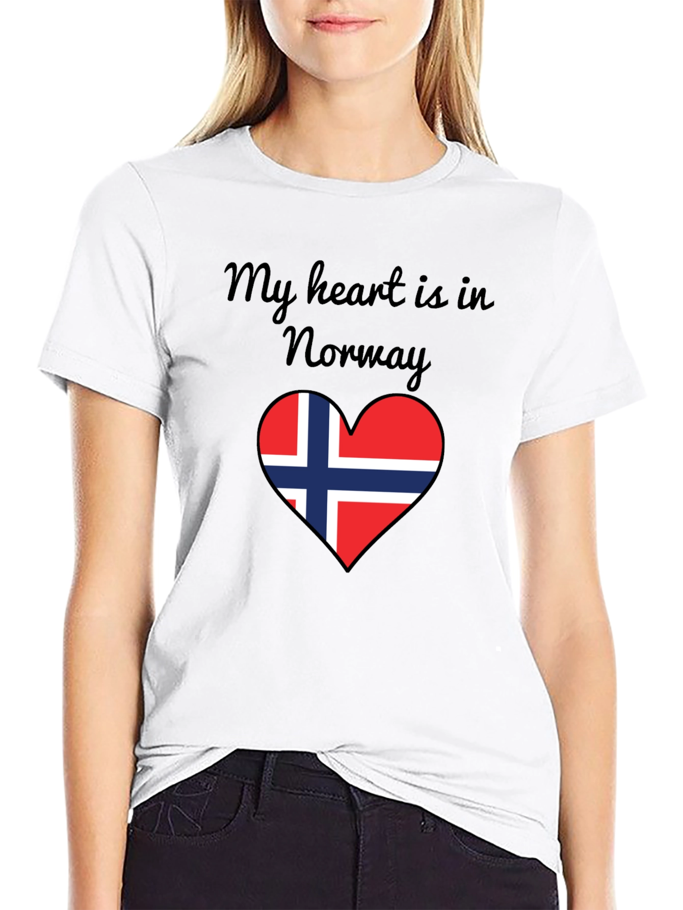 Norway Heart Flag Graphic T-Shirt