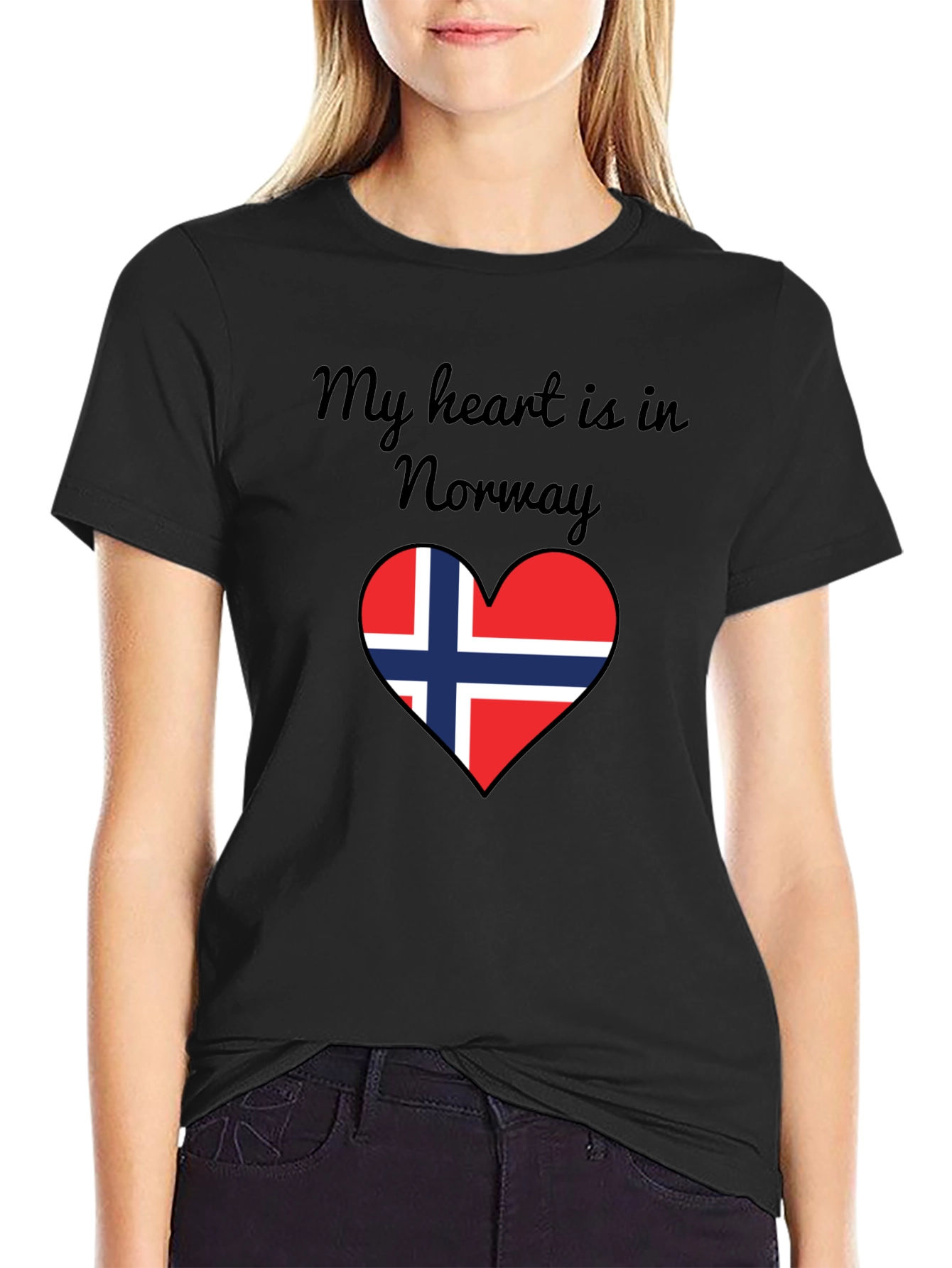 Norway Heart Flag Graphic T-Shirt