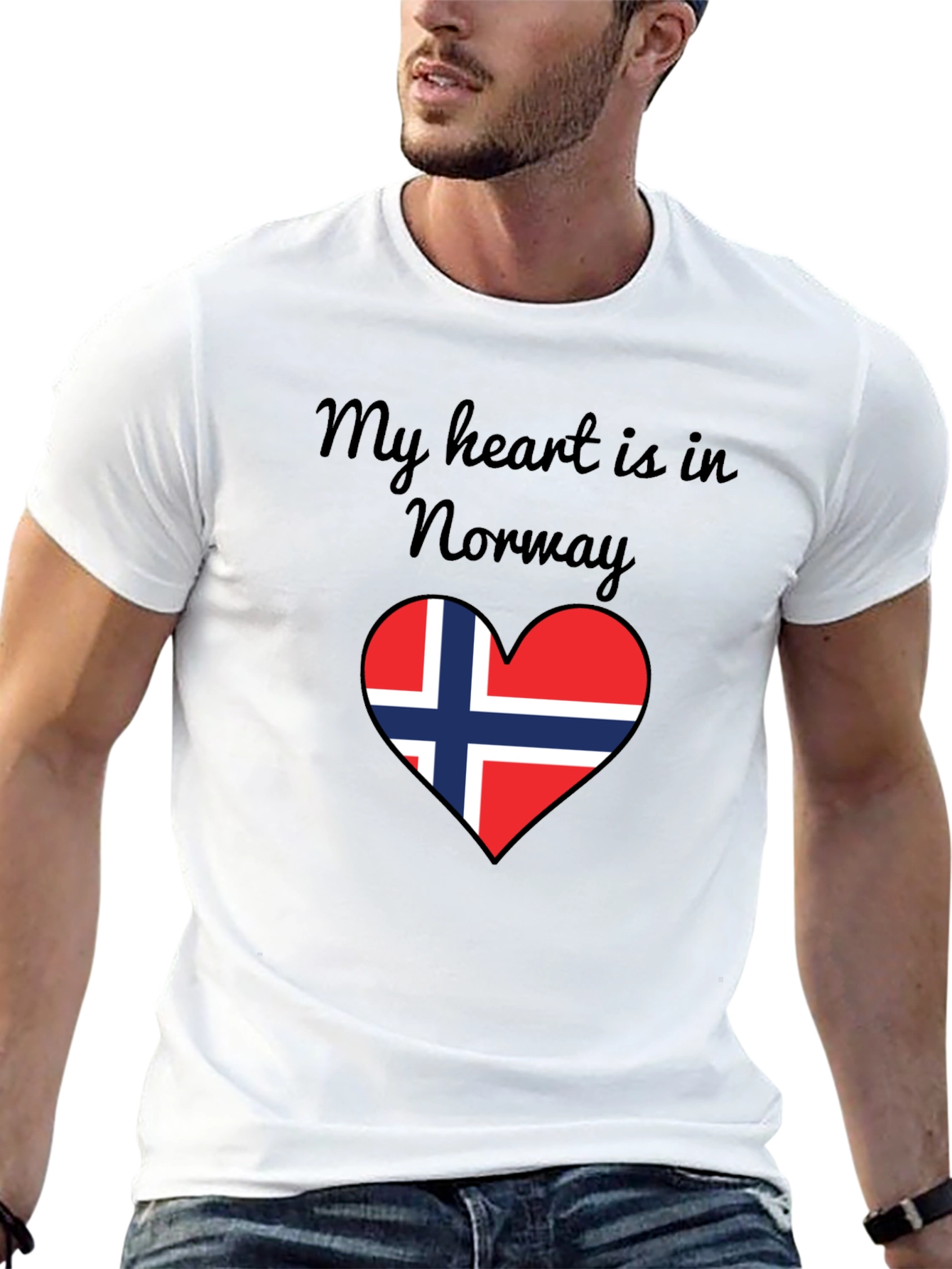 Norway Heart Flag Graphic T-Shirt