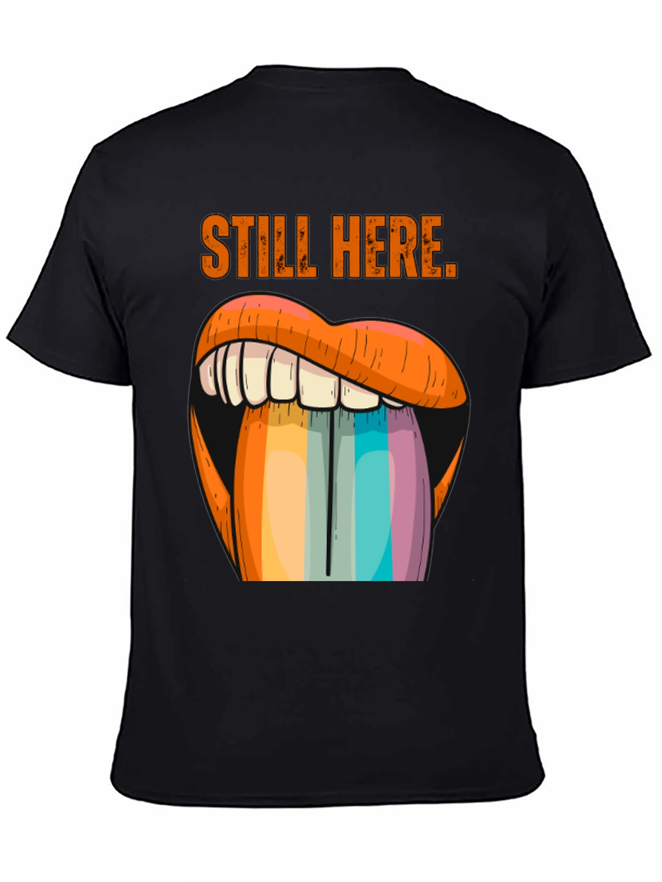Still Here Graphic Tee - Rainbow Tongue