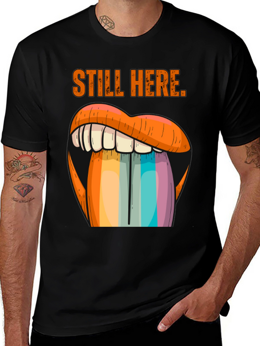 Still Here Graphic Tee - Rainbow Tongue