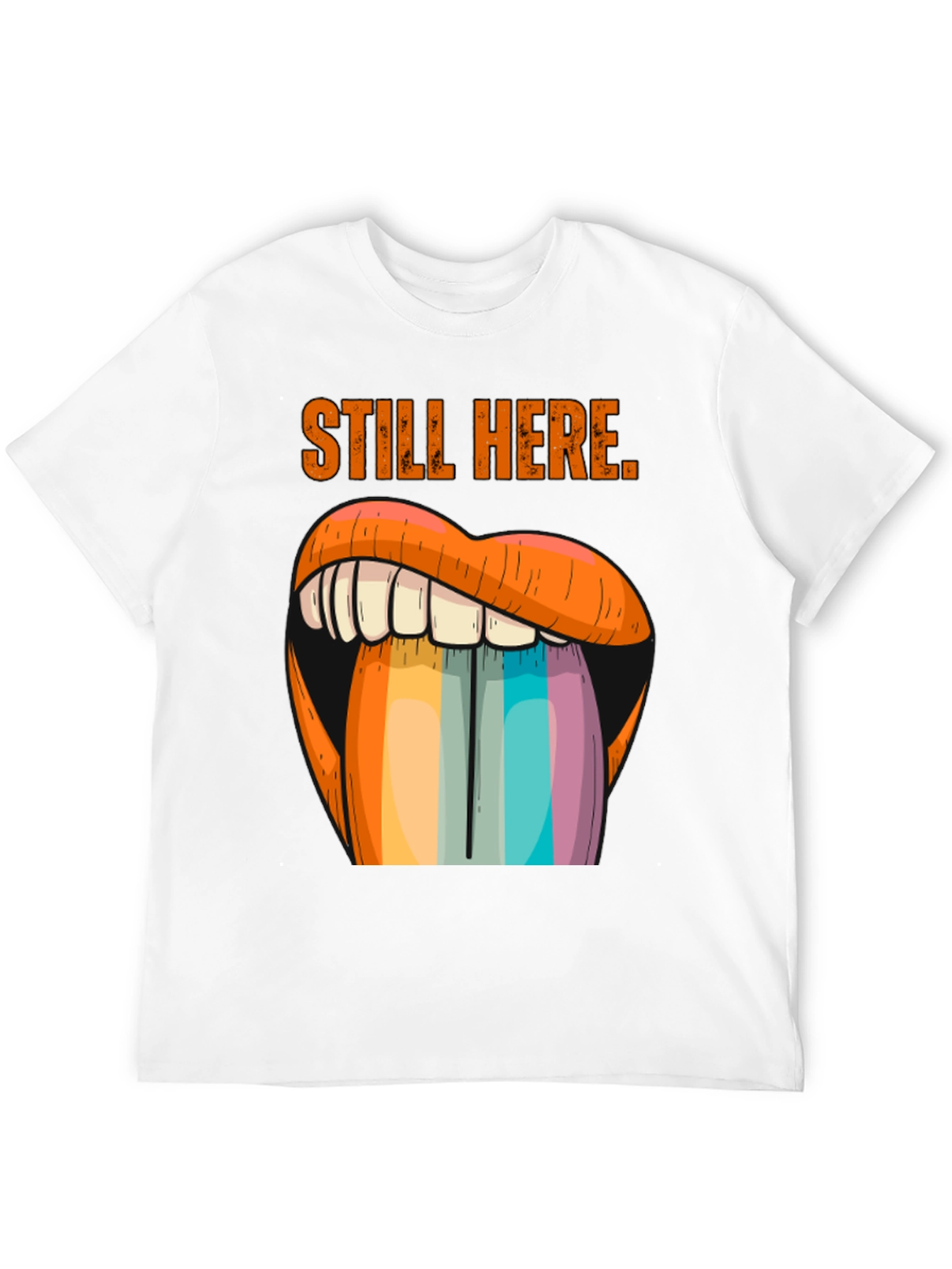 Still Here Graphic Tee - Rainbow Tongue