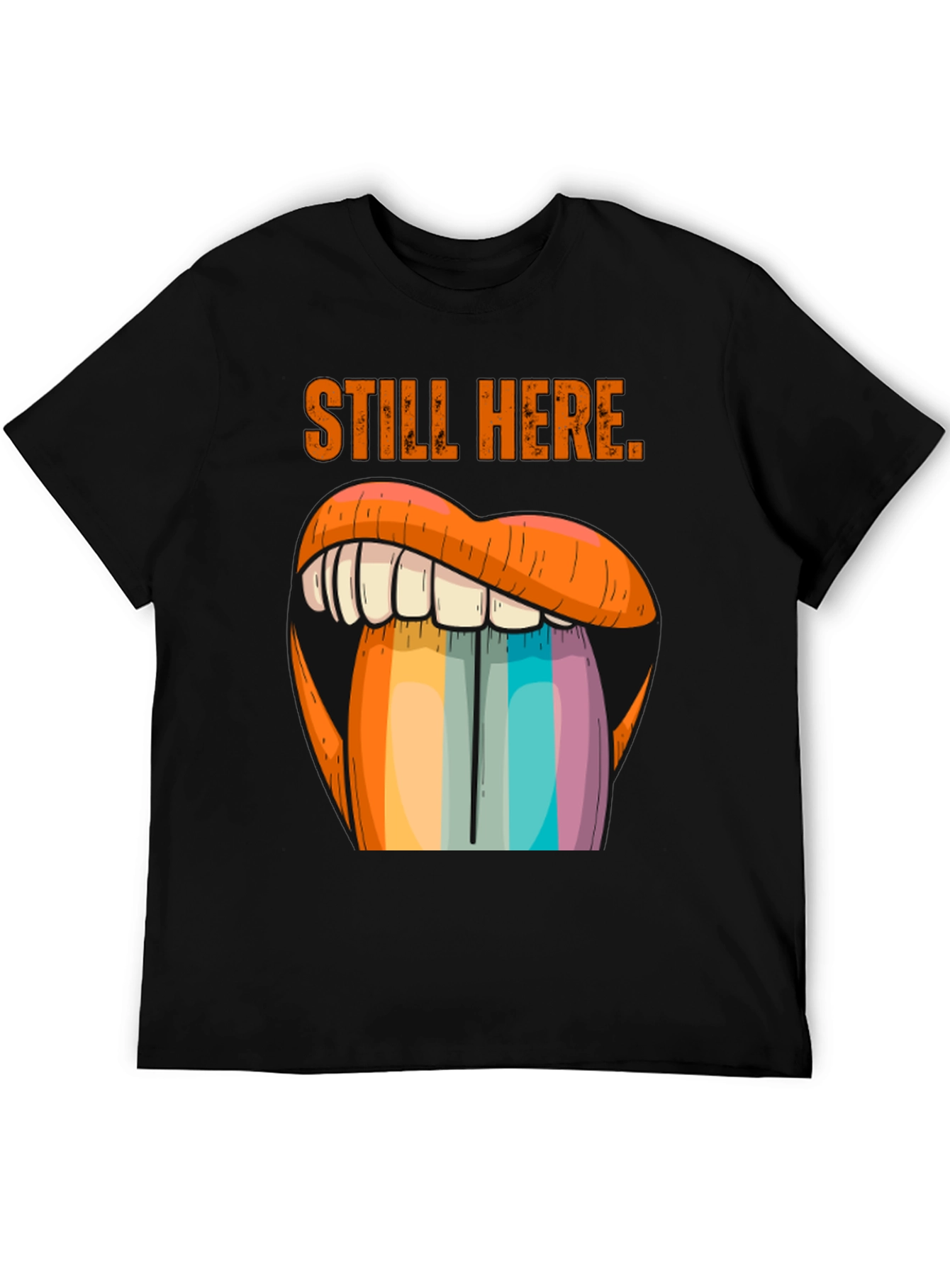 Still Here Graphic Tee - Rainbow Tongue